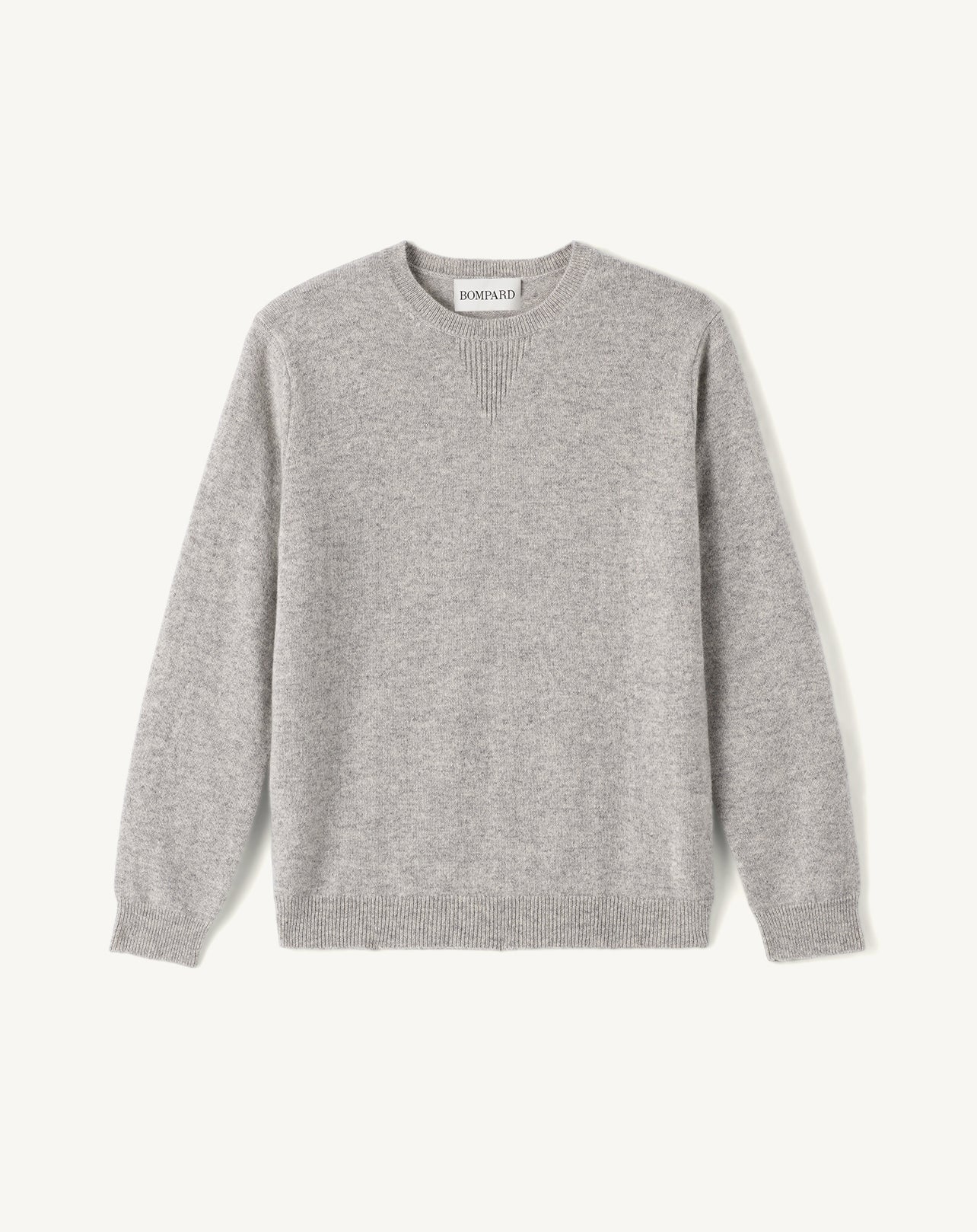 Sweat-shirt enfant-GRIS ARGENTE-50% cachemire 50% laine