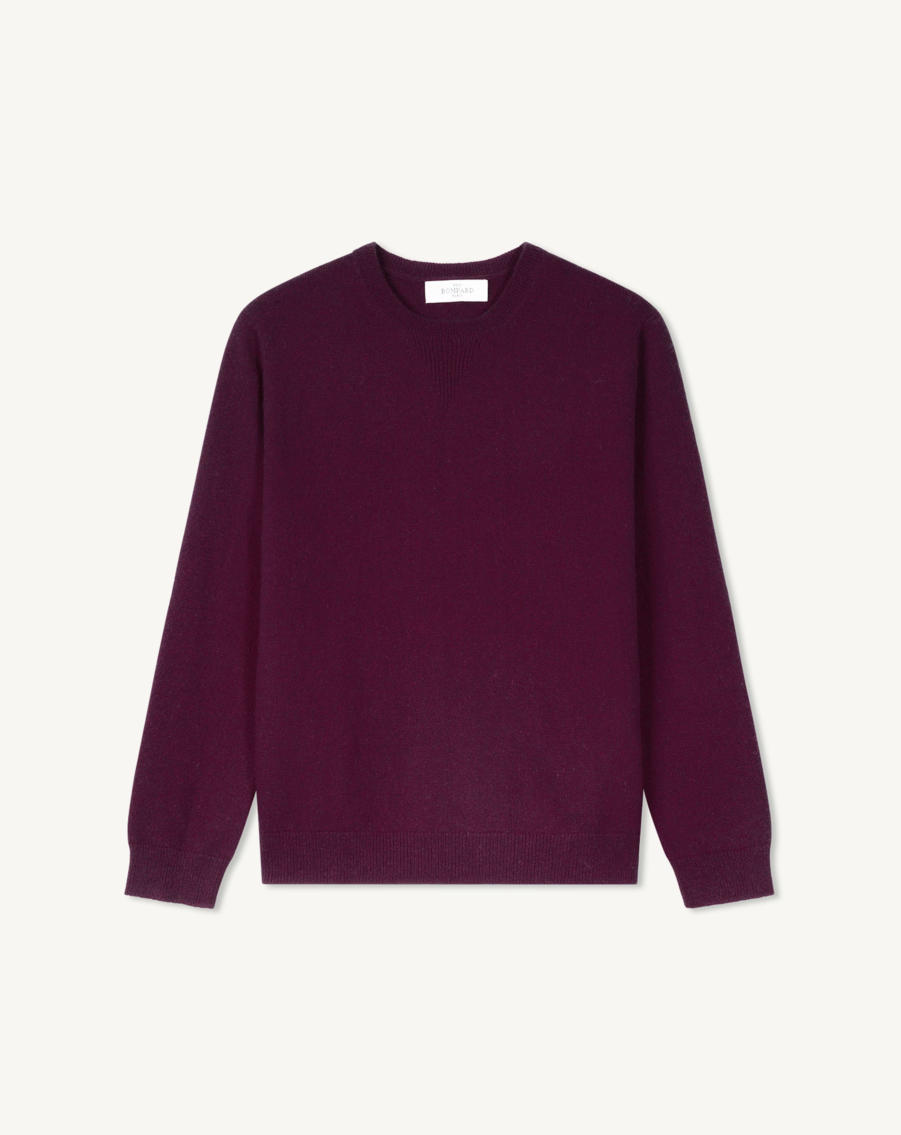 Sweat-shirt enfant-PRUNE DAMAS-50% cachemire 50% laine