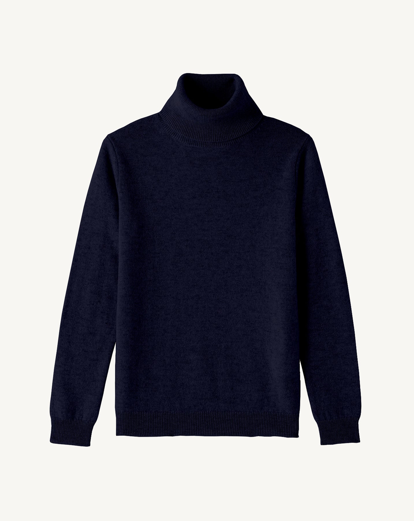 Pull col roulé enfant-MARINE-50% CACHEMIRE 50% LAINE