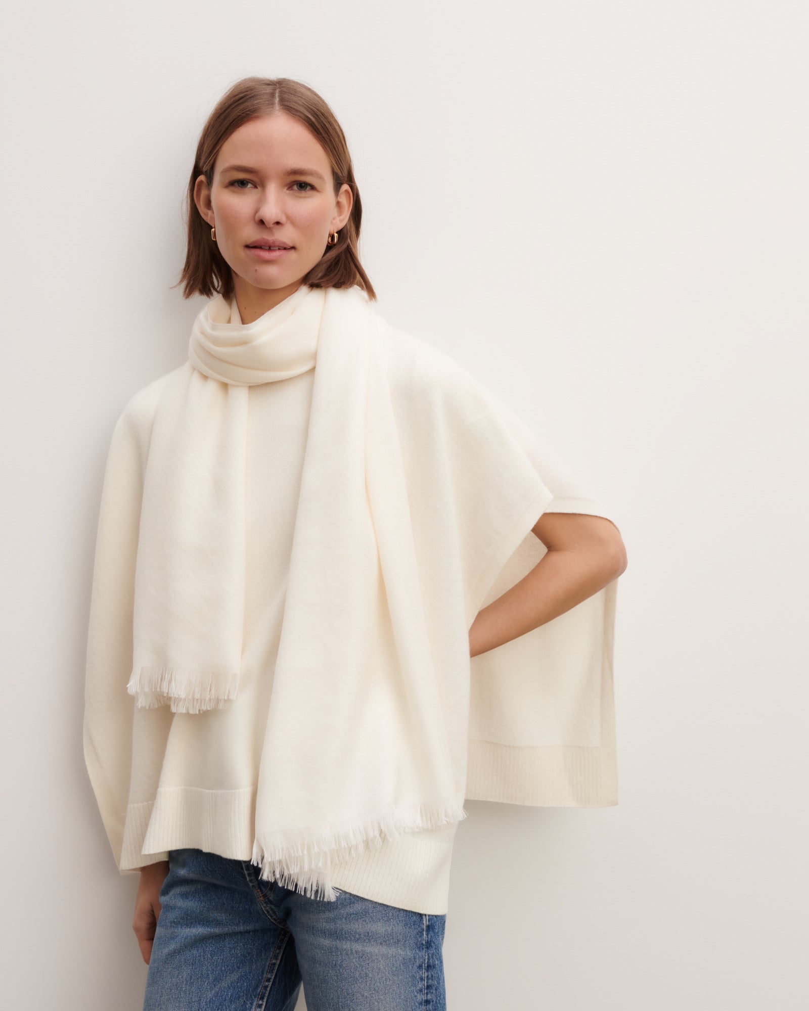 Etole en voile-NATUREL-100% cachemire