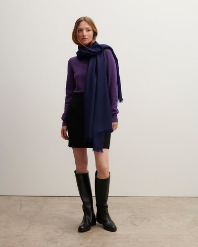 Etole en voile-MARINE-100% cachemire