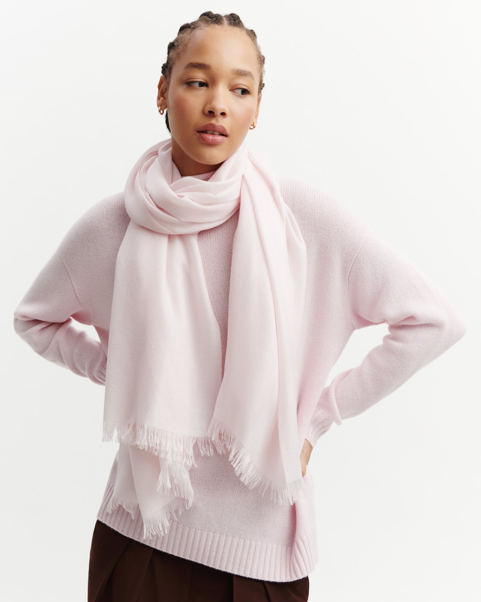 Etole en voile -CERISIER-100% cachemire