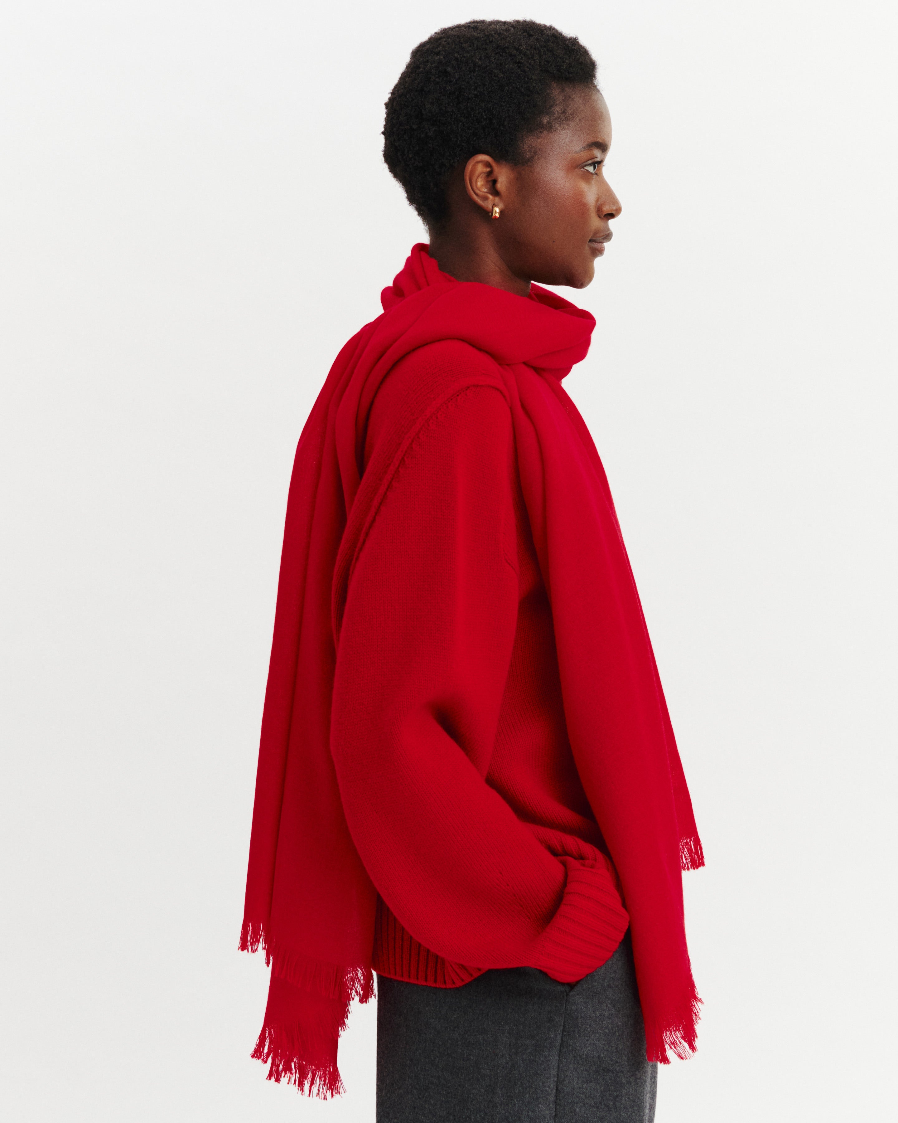 Étole Origines-ROUGE QUARANTE-100% cachemire