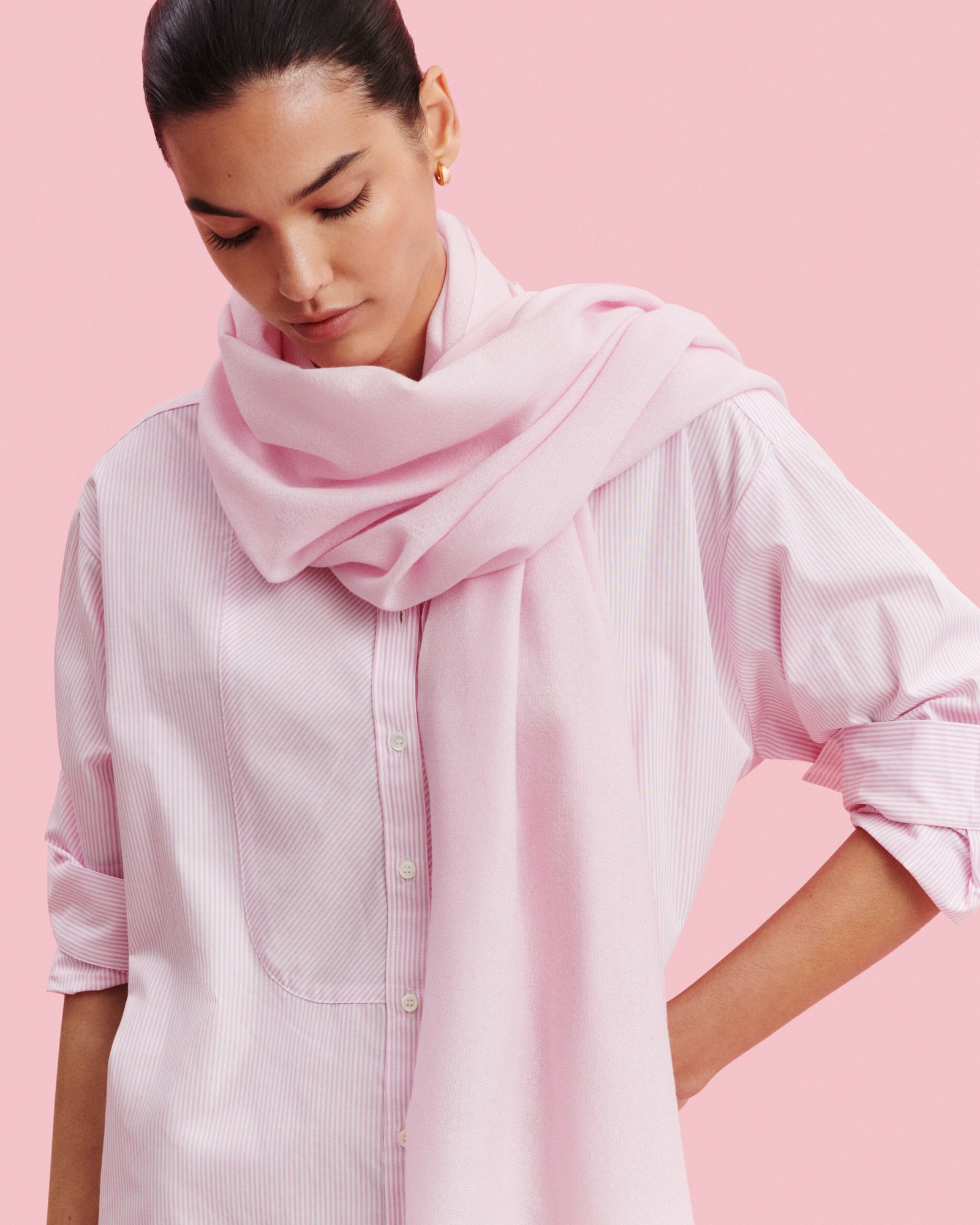 Etole en voile -ROSE QUARTZ-100% cachemire