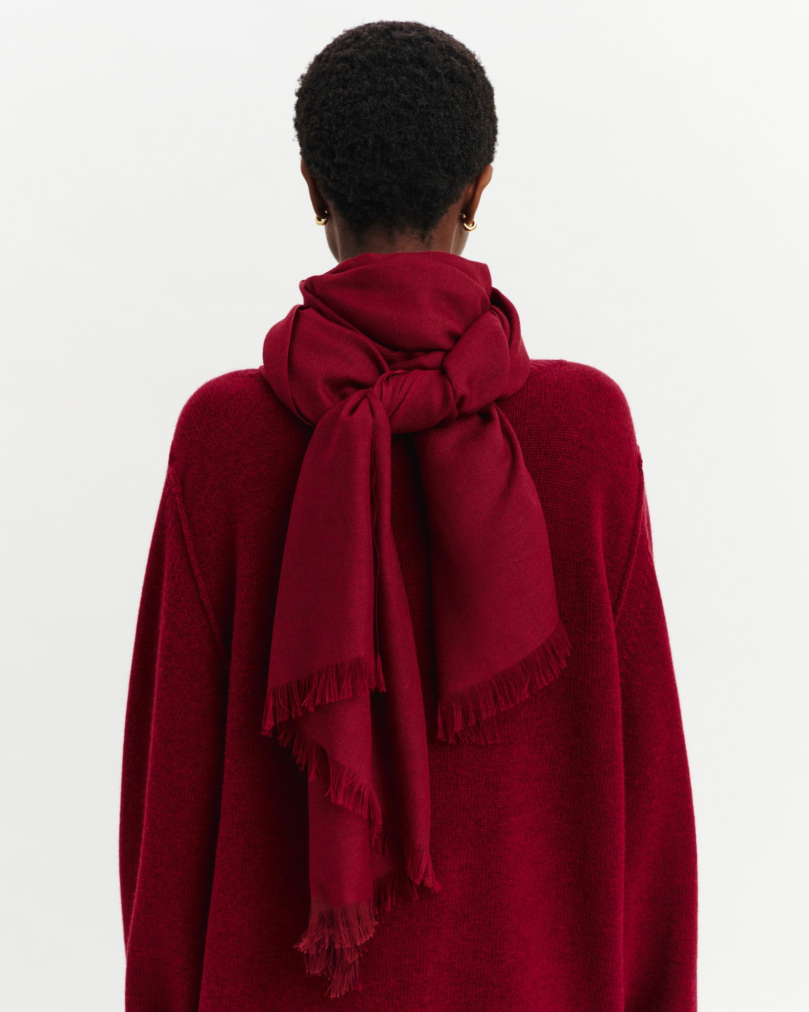 Etole en voile -ROUGE D'ORIENT-100% cachemire