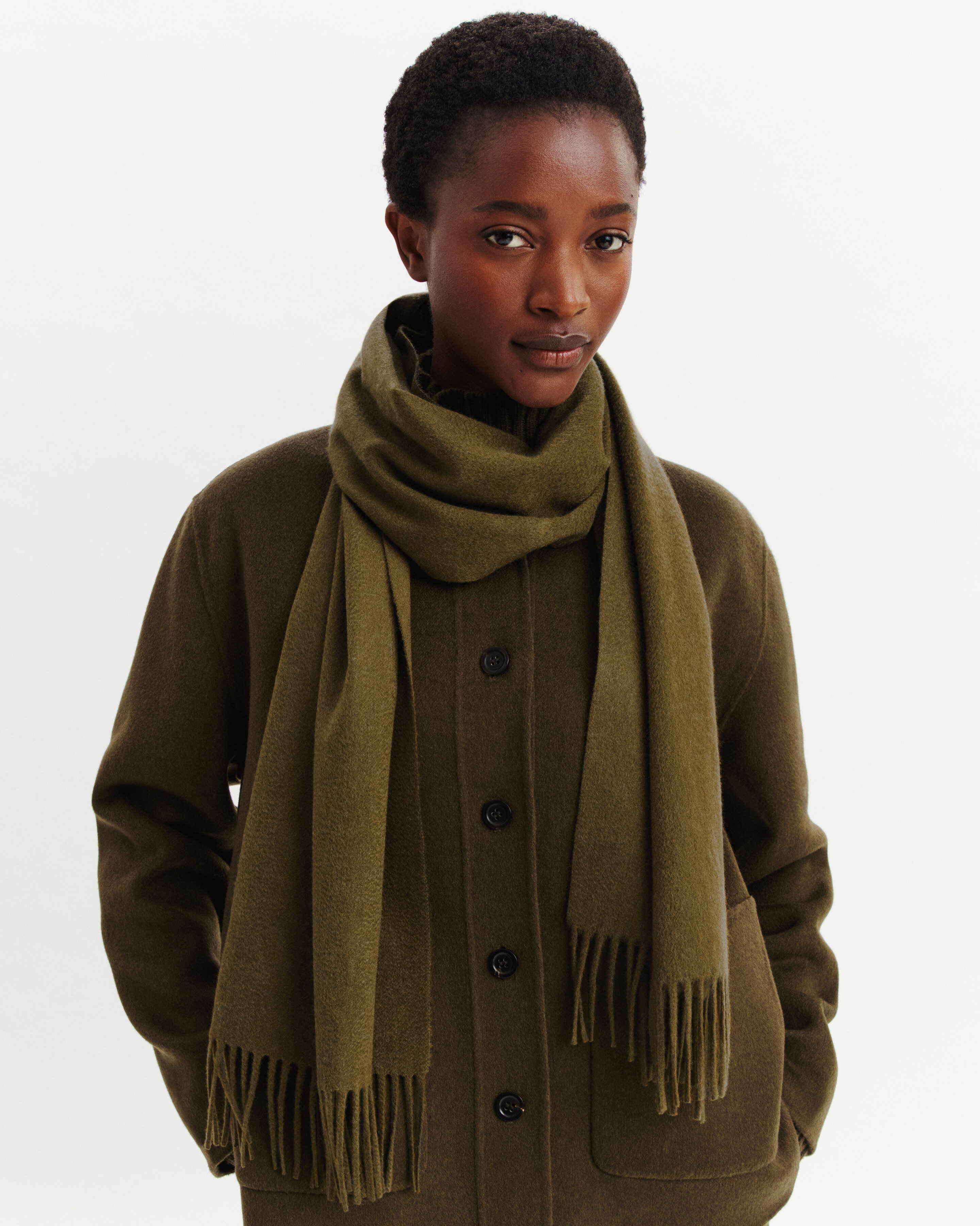 Écharpe Origines-OLIVE-100% cachemire