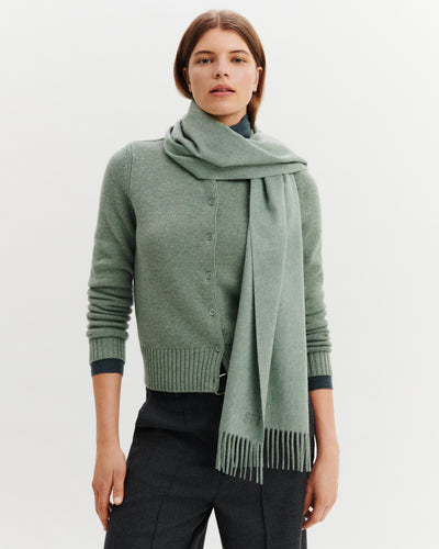 Écharpe Origines-VERT DE GRIS-100% cachemire