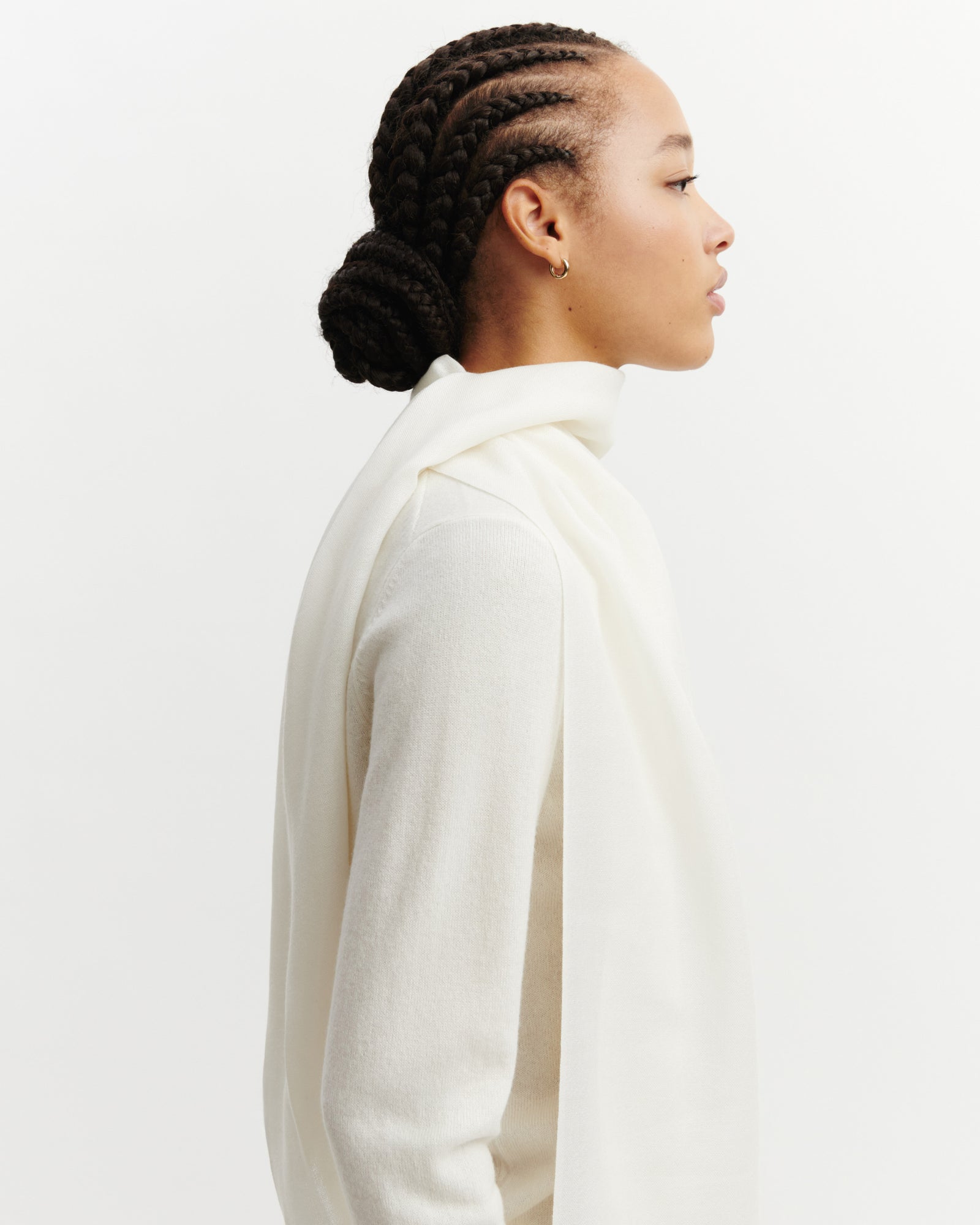 Écharpe voile de cachemire-NATUREL-100% CACHEMIRE