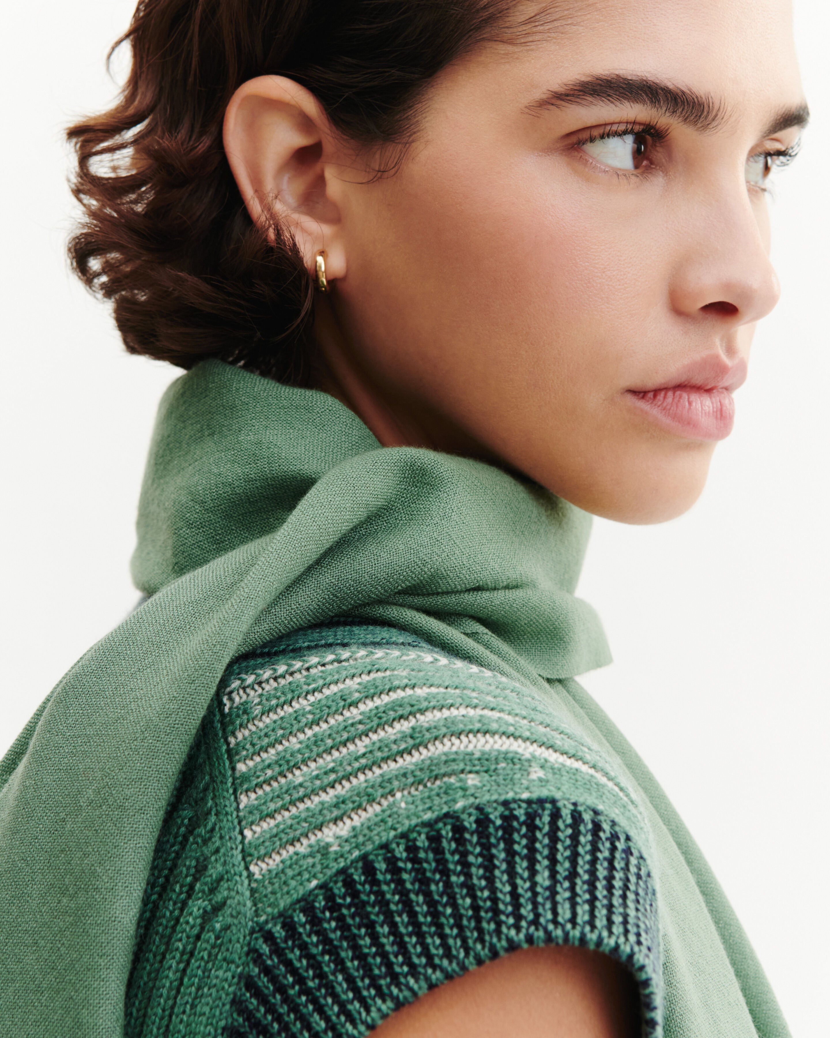 Petite étole en voile-JADE-100% cachemire