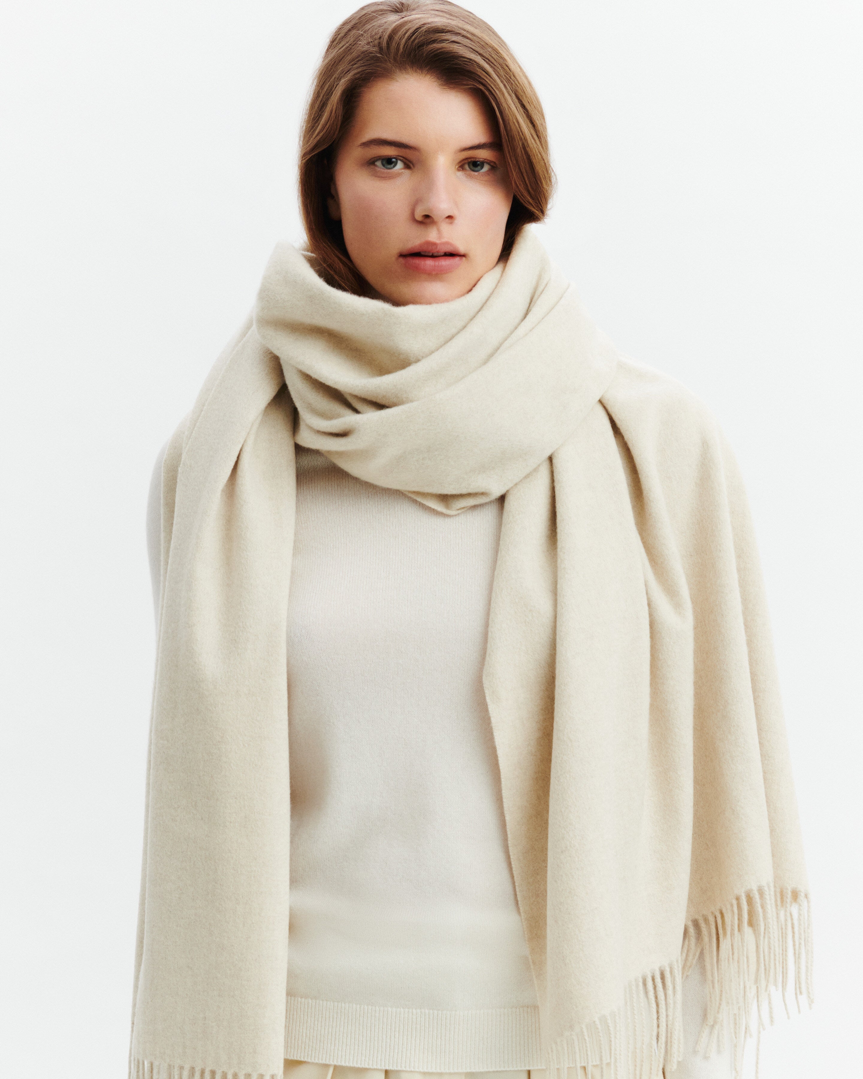Maxi écharpe Origines-NATUREL-100% cachemire