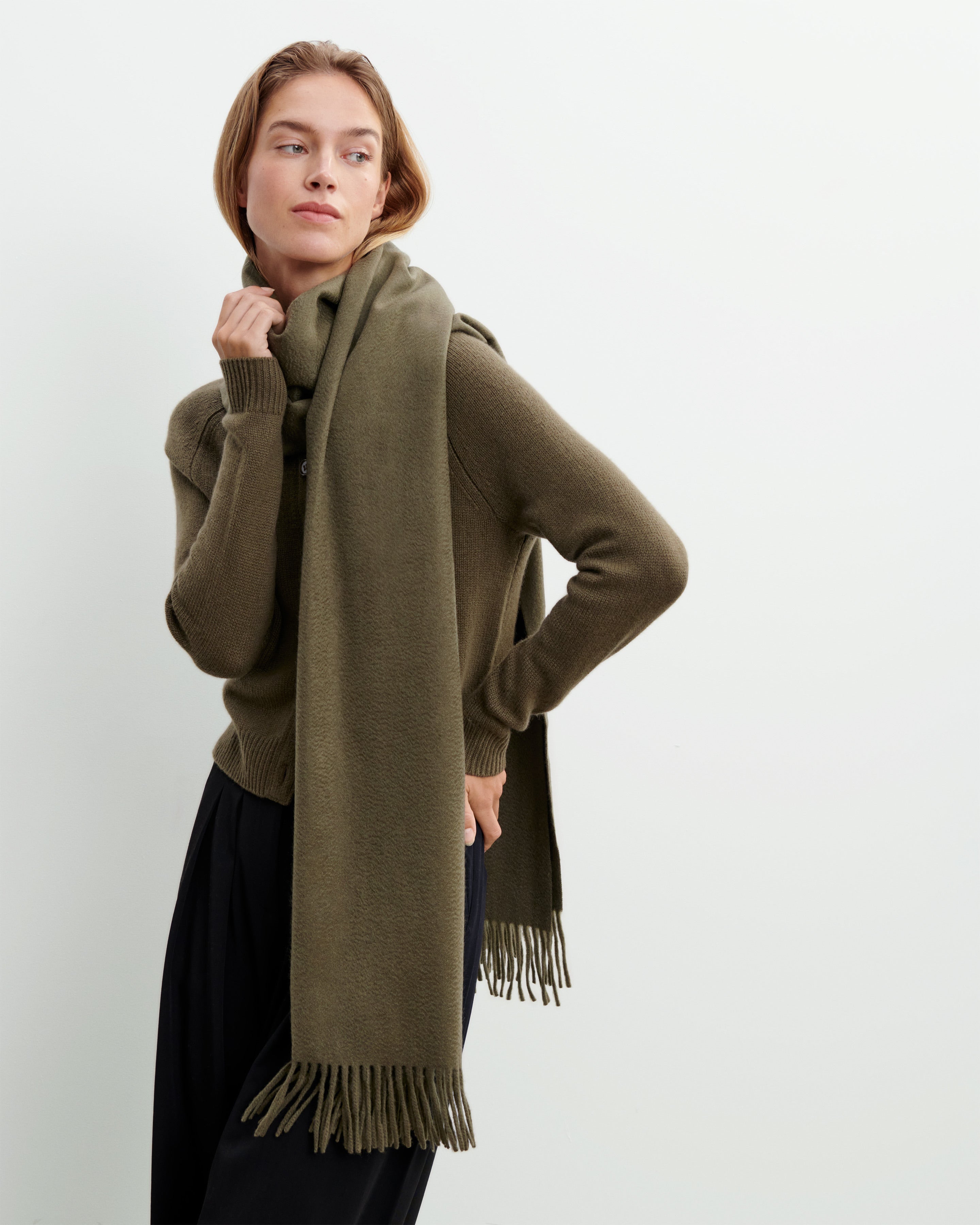 Maxi écharpe-BRONZE-100% cachemire