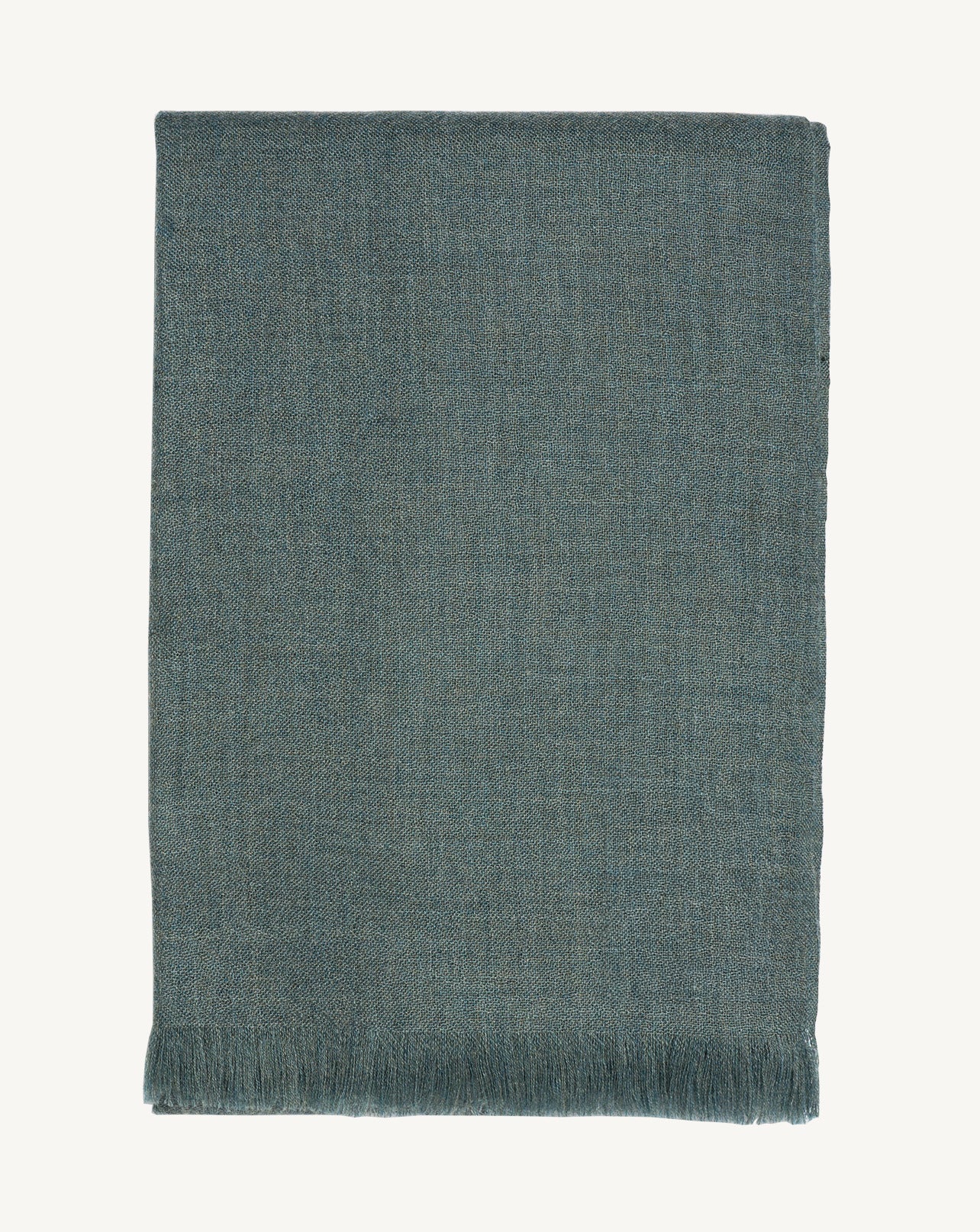 Maxi étole en voile-VERT RIVAGE-100% cachemire