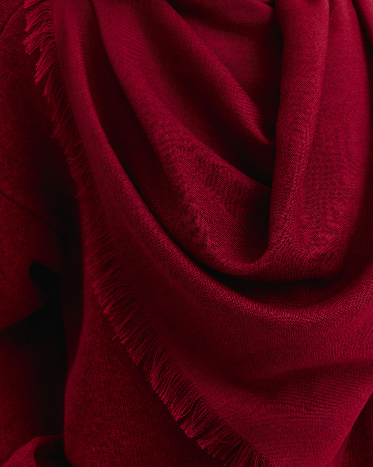 Maxi étole Origines-ROUGE D'ORIENT-100% cachemire