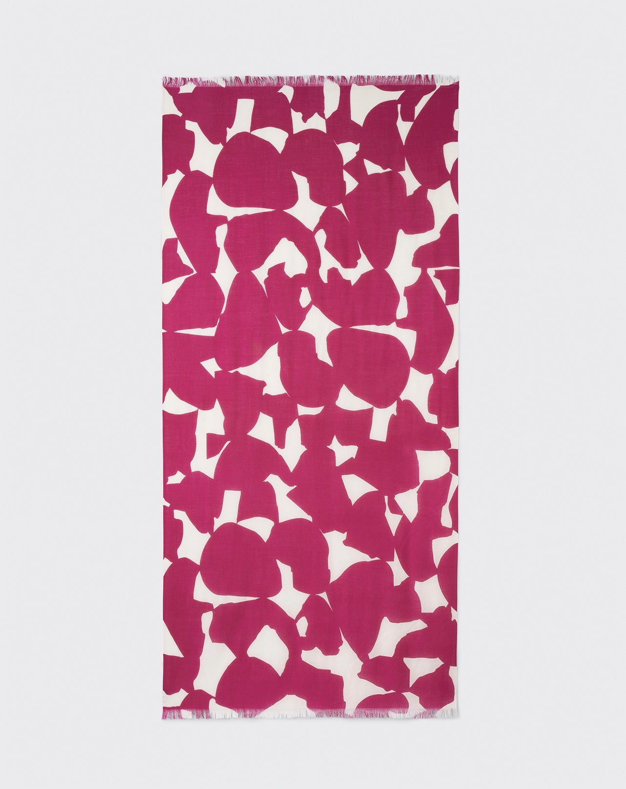 Étole imprimée camouflage-FUCHSIA-100% CACHEMIRE