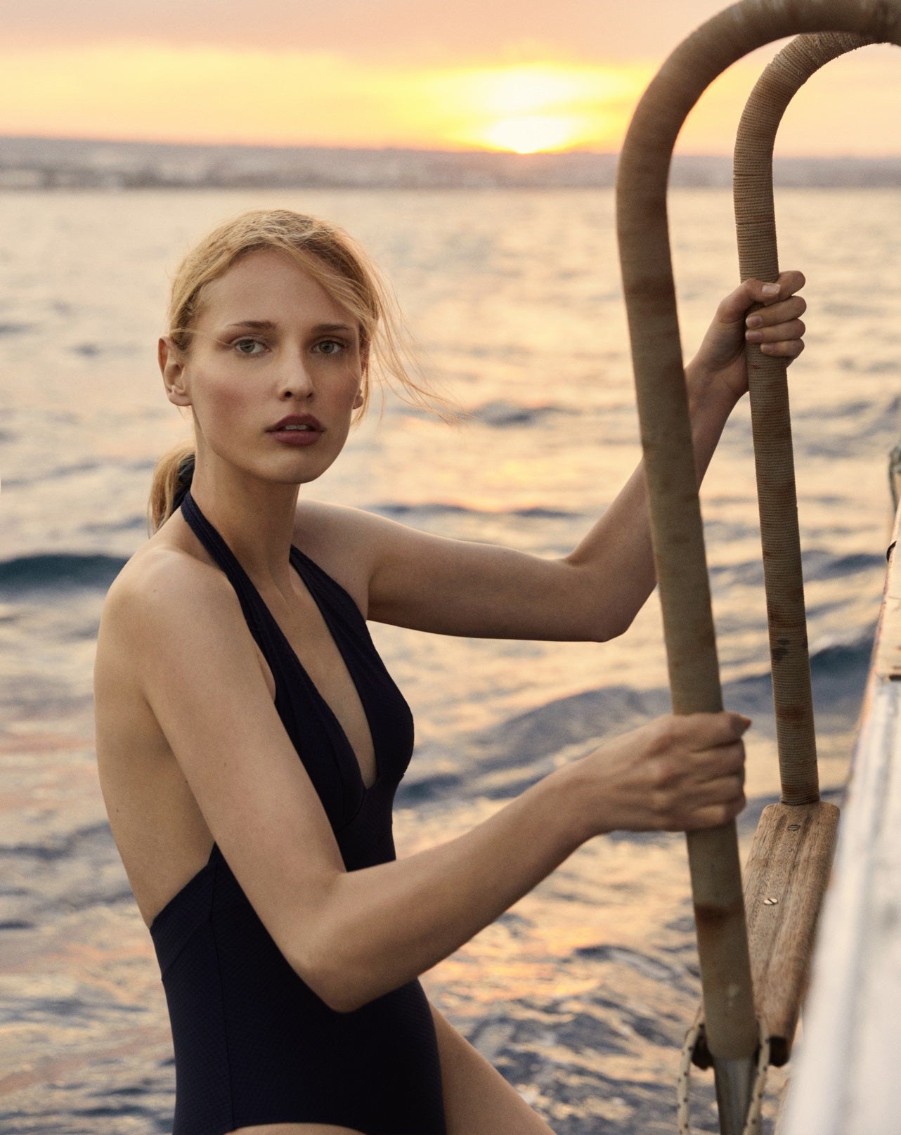 Maillot une pièce Bompard X Anja-MARINE-84% polyamide 16% elasthane