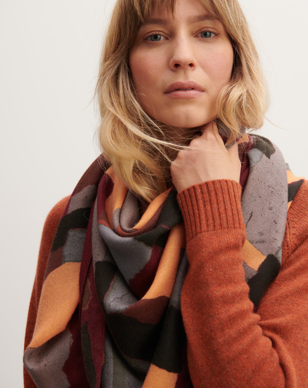 Carré imprimé-CARMEN-100% cachemire