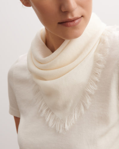 Mini carré en twill-NATUREL-100% cachemire