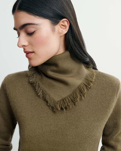 Mini carré en twill-BRONZE-100% cachemire