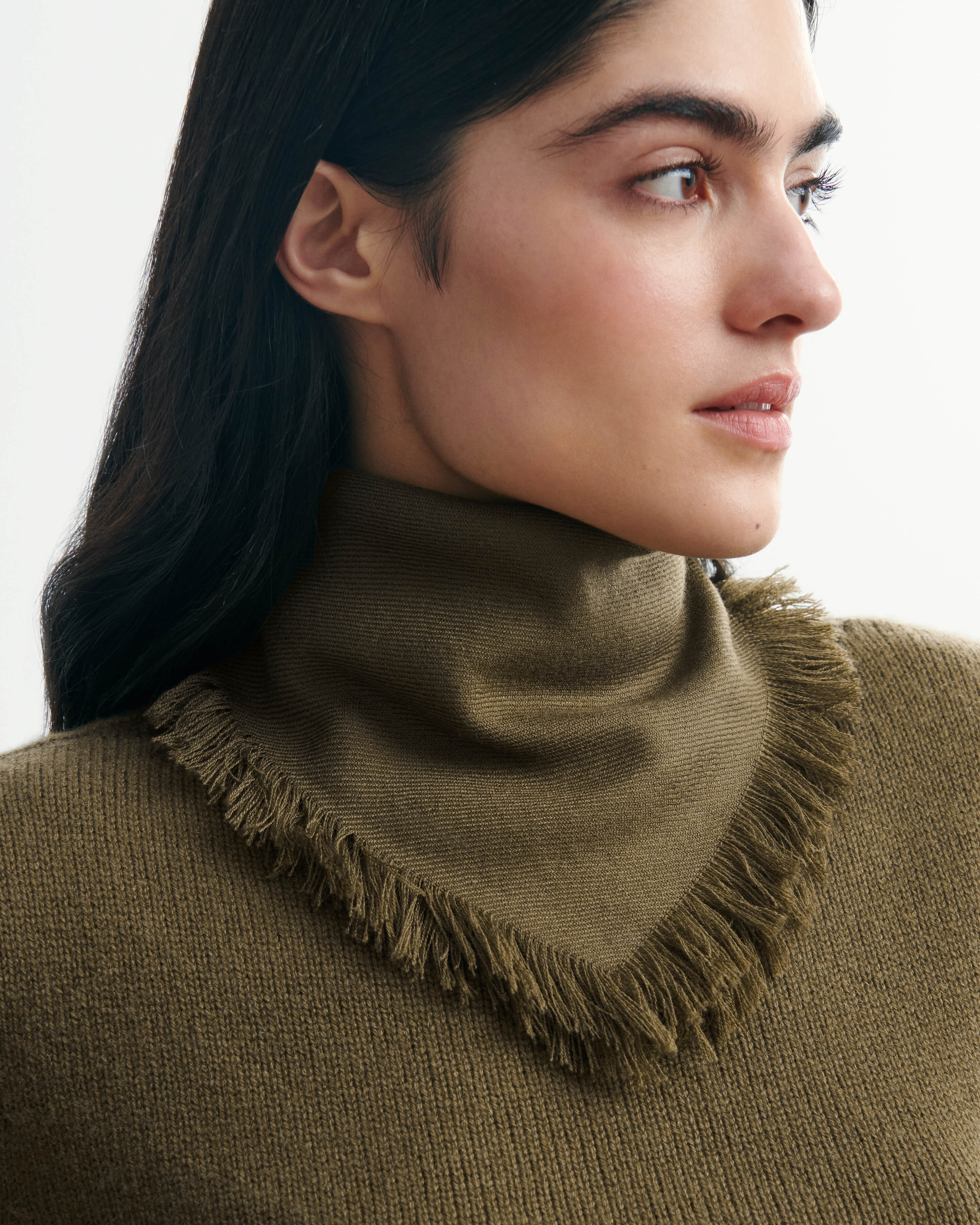 Mini carré en twill-BRONZE-100% cachemire