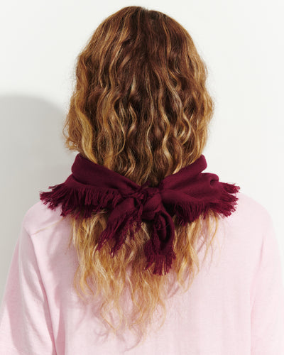 Mini carré à franges-OXALIS-100% cachemire