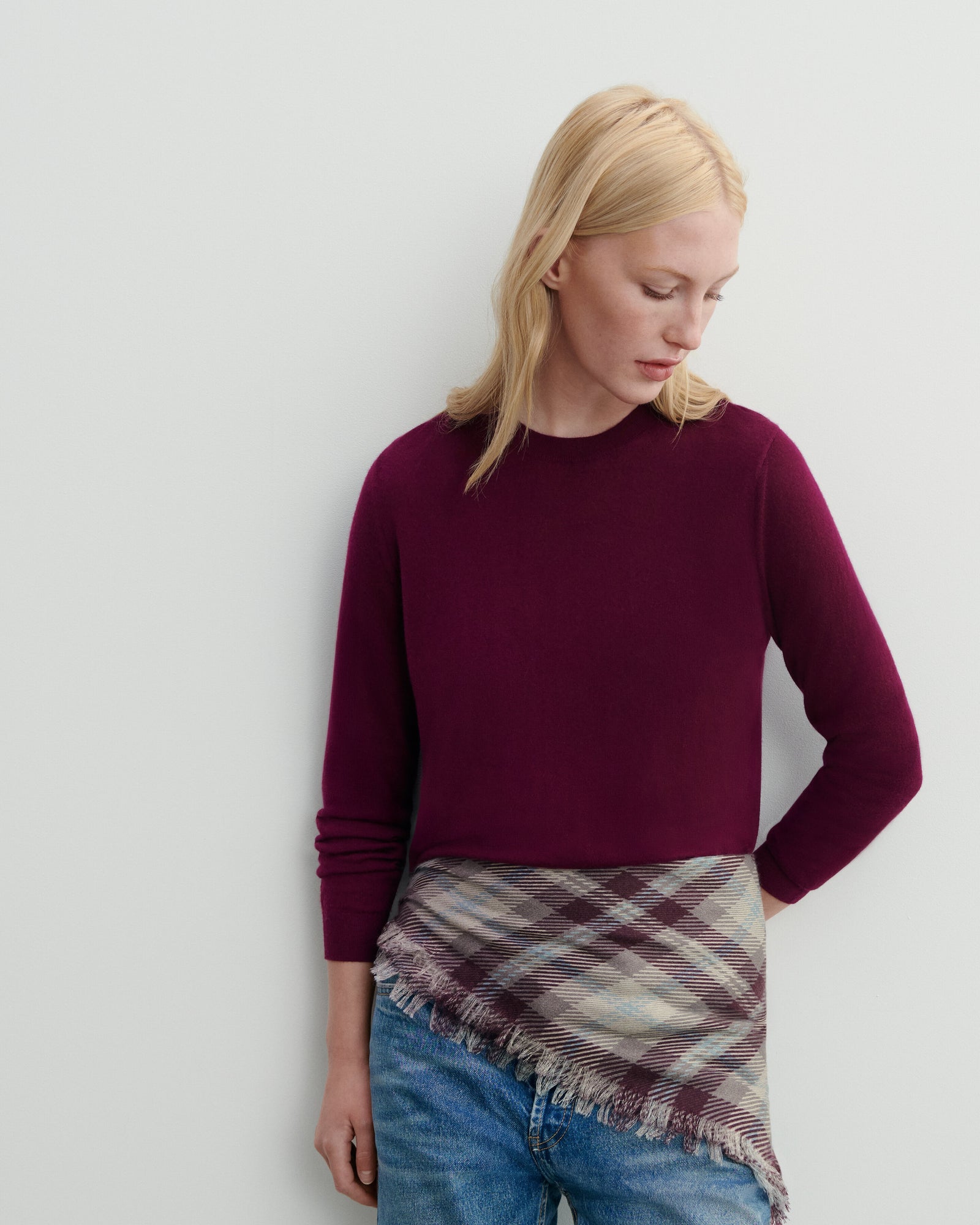 Mini carré twill imprimé-MILLET-100% cachemire