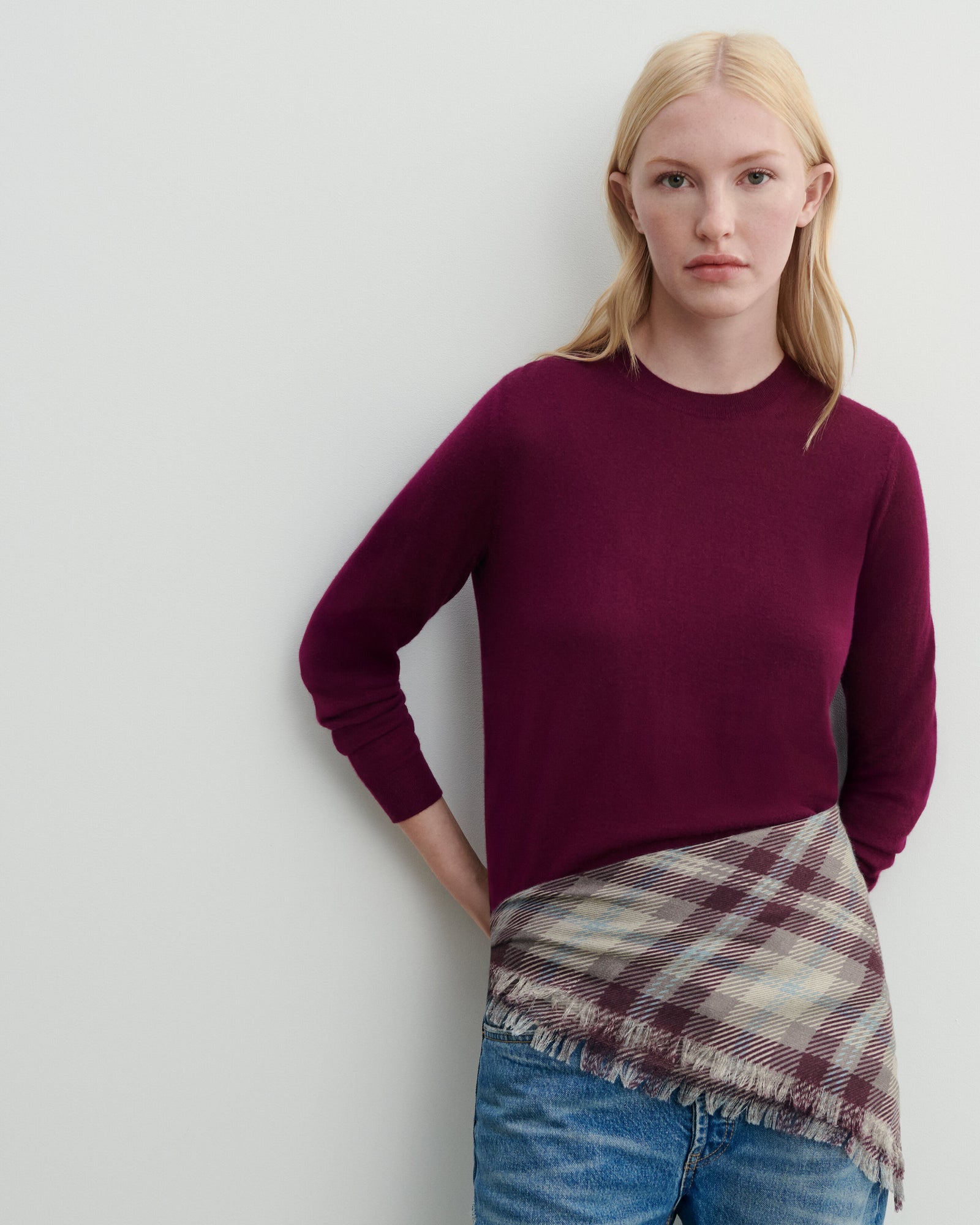 Mini carré twill imprimé-MILLET-100% cachemire