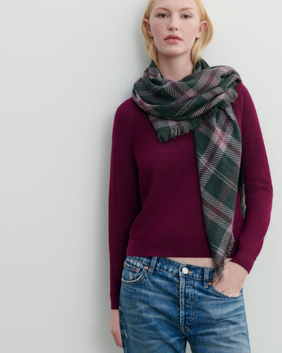 Carré en twill imprimé-BRONZE-100% cachemire