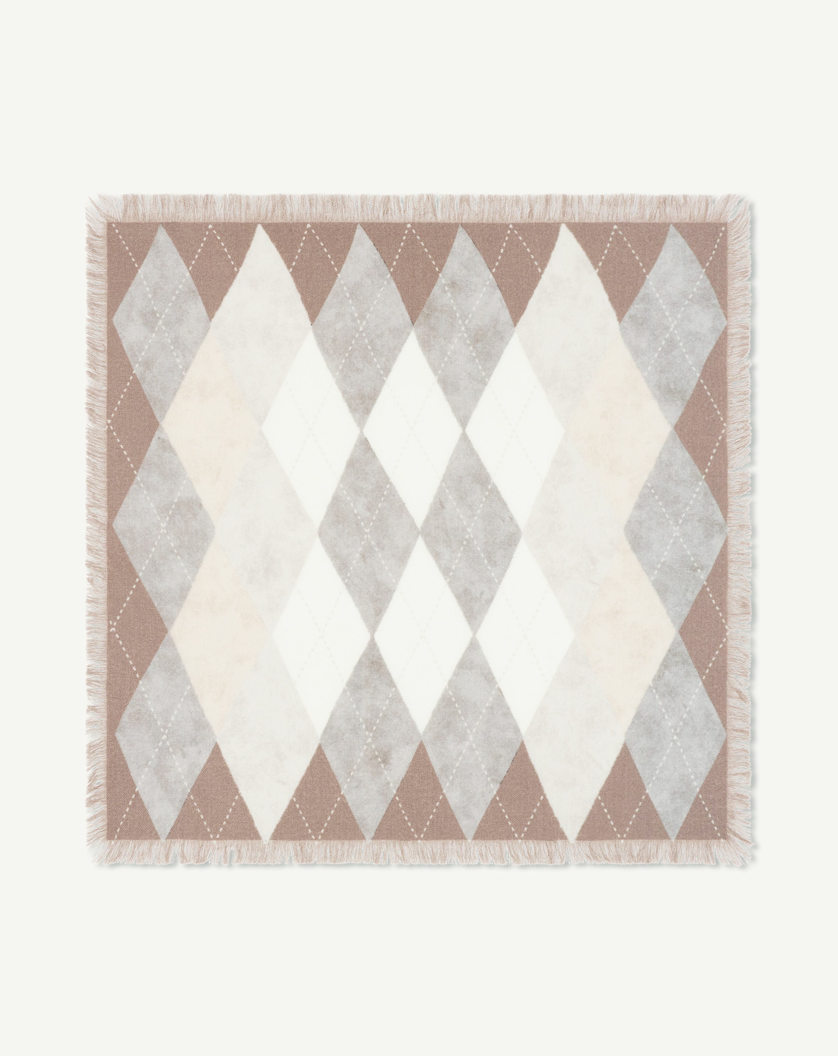 Mini carré imprimé-MILLET-100% cachemire