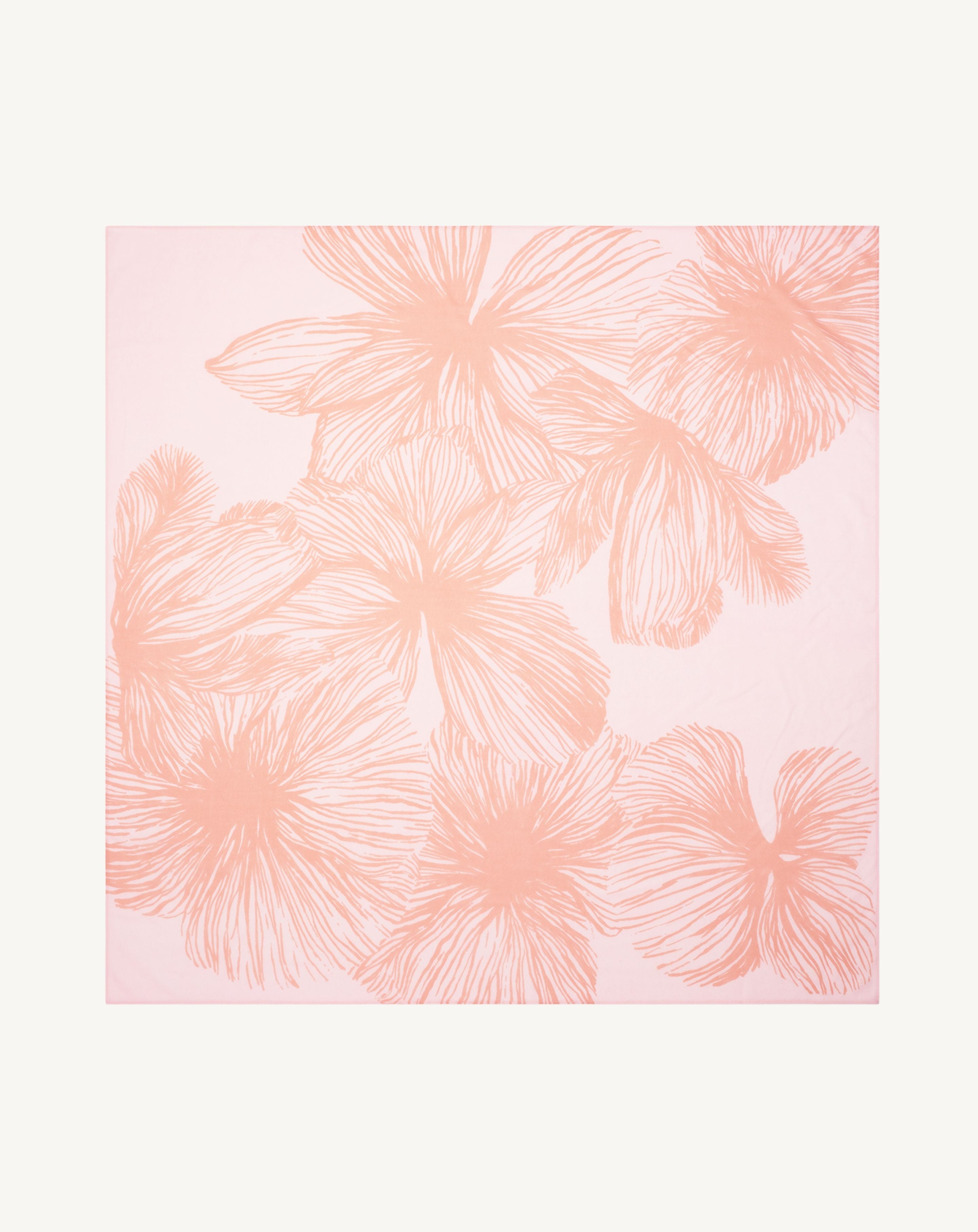 Carré imprimé-SAKURA/ROSE-100% cachemire