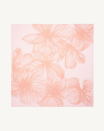 Carré imprimé-SAKURA/ROSE-100% cachemire