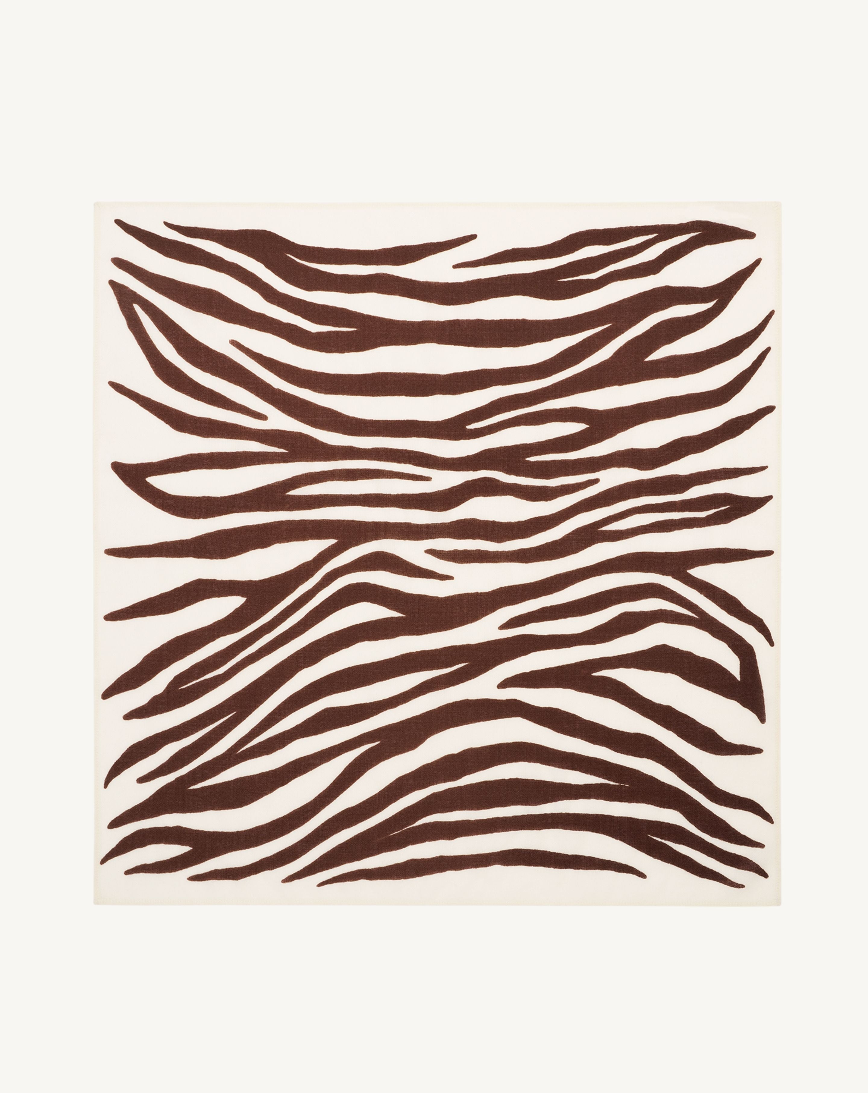 Mini carré imprimé-NATUREL/CAFE-100% cachemire