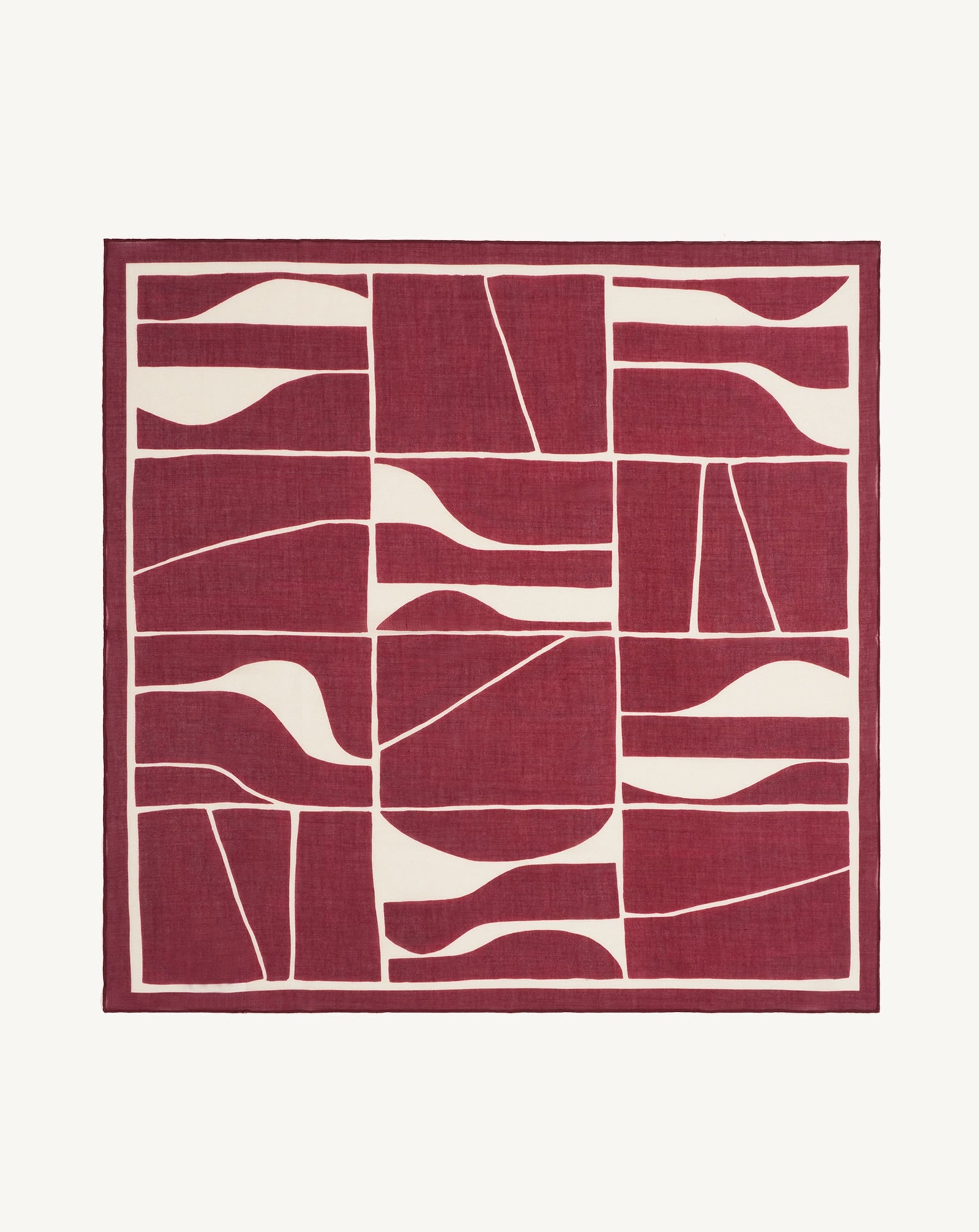 Mini carré d'été imprimé-OXALIS/NATUREL-100% coton