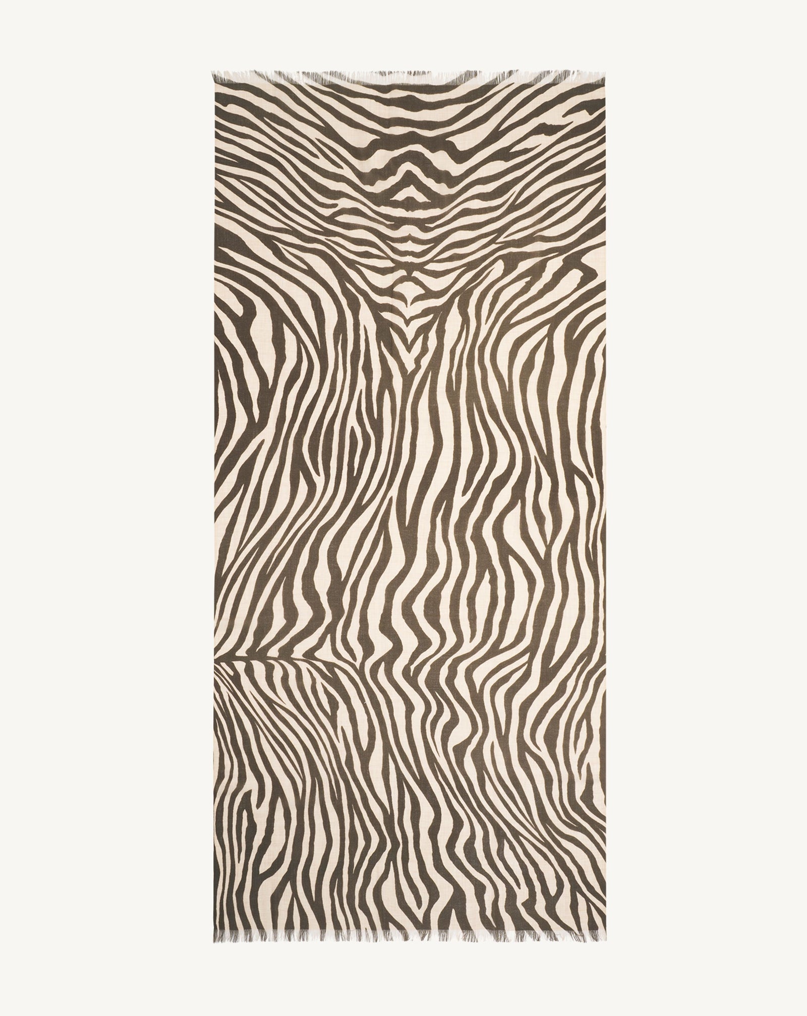 Etole imprimée-KAKI OMBRE/TOURTERELLE-100% cachemire