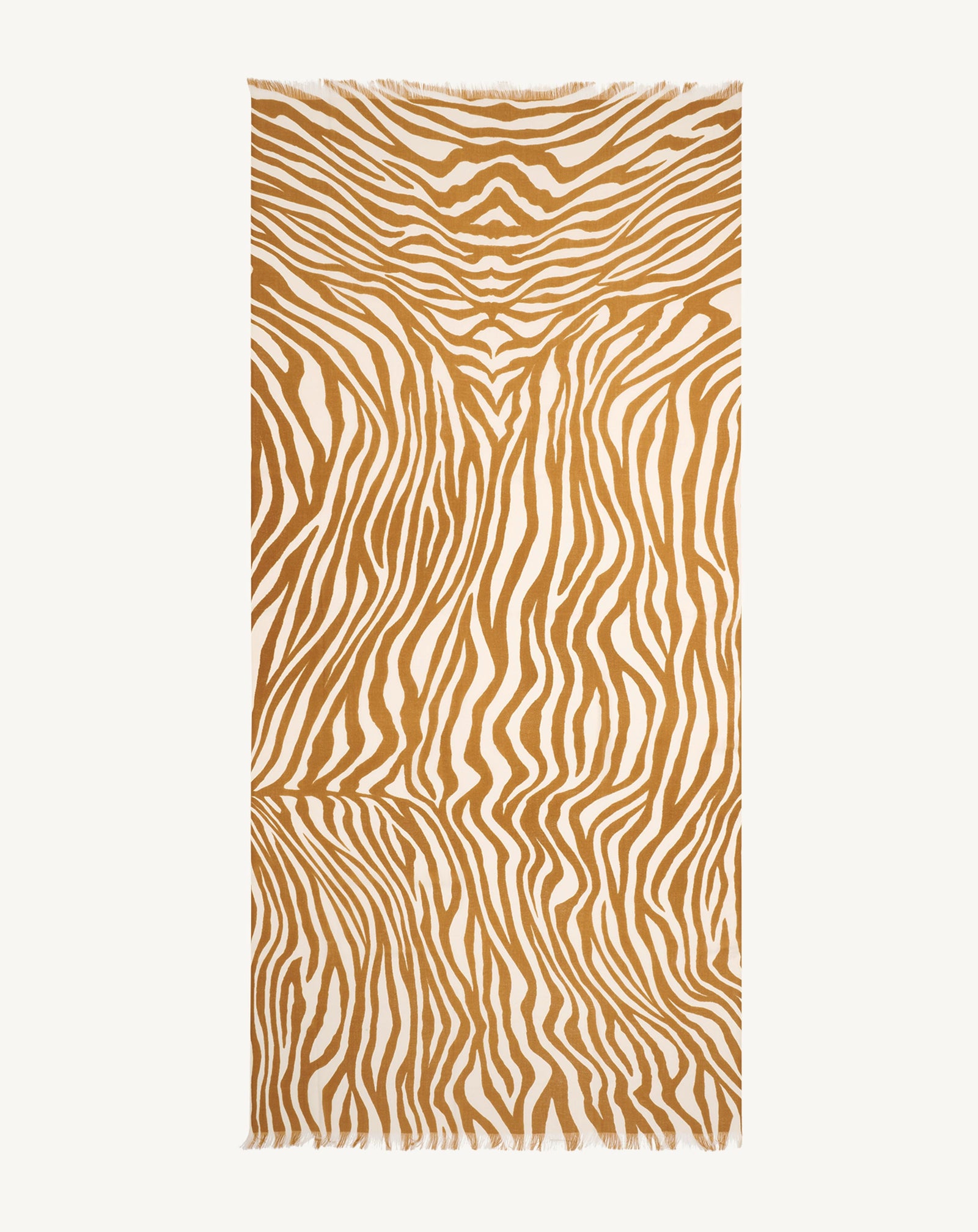 Etole imprimée-MACCHIATO/NATUREL-100% cachemire