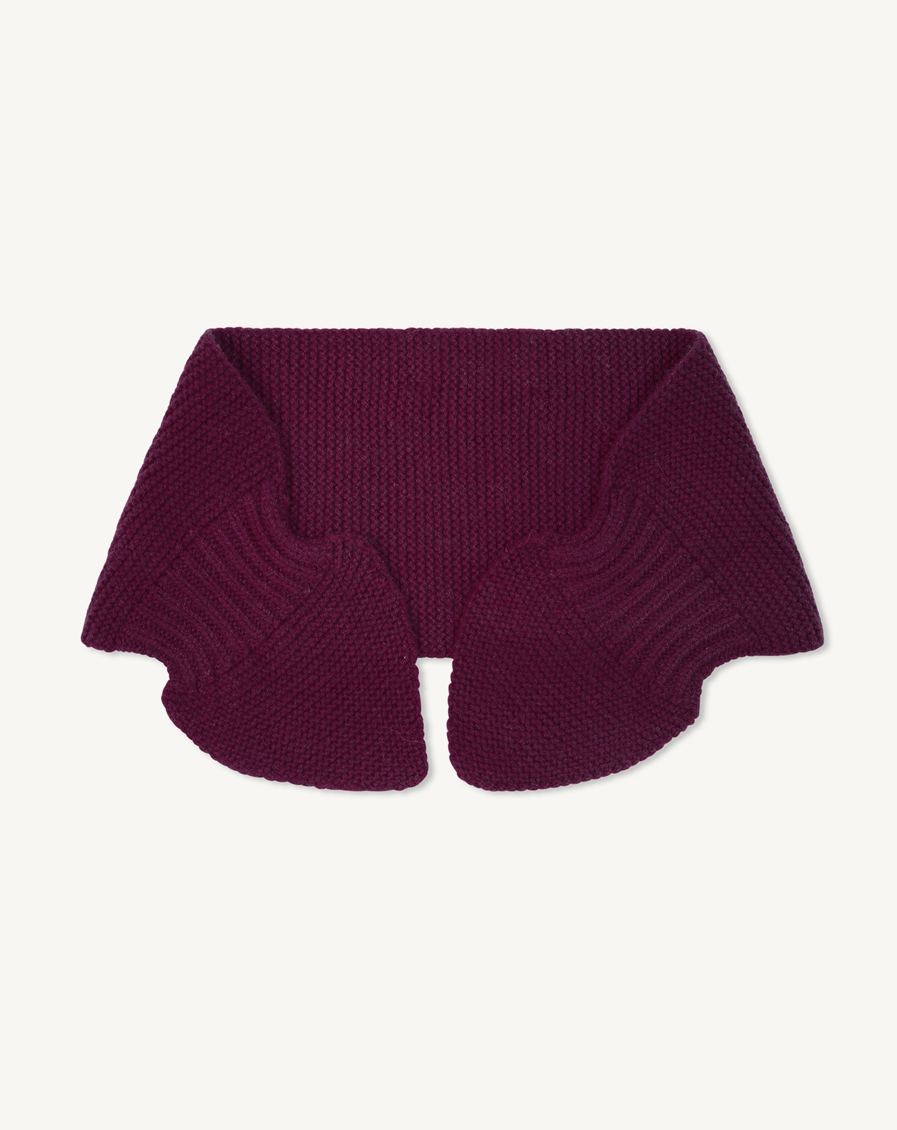 Bandeau années folles-PRUNE DAMAS-100% cachemire