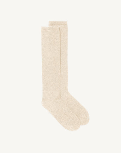 Chaussettes hautes-NATUREL-90% cachemire 10% elasthanne