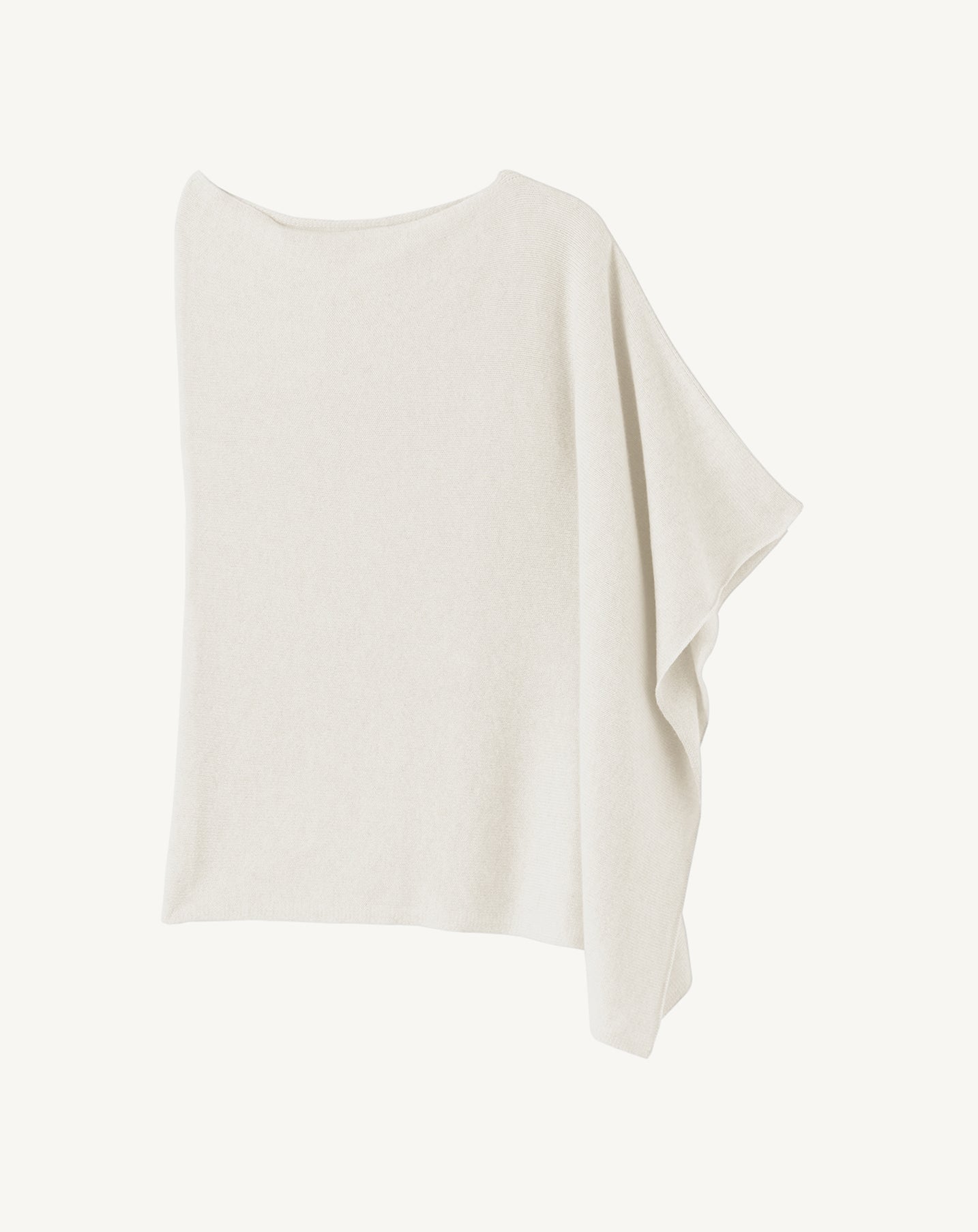 Poncho long-NATUREL-100% cachemire