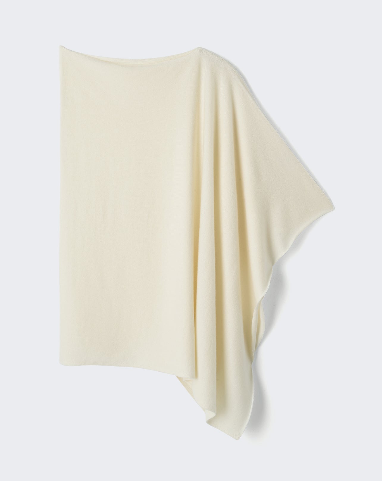 Poncho long-NATUREL-100% CACHEMIRE