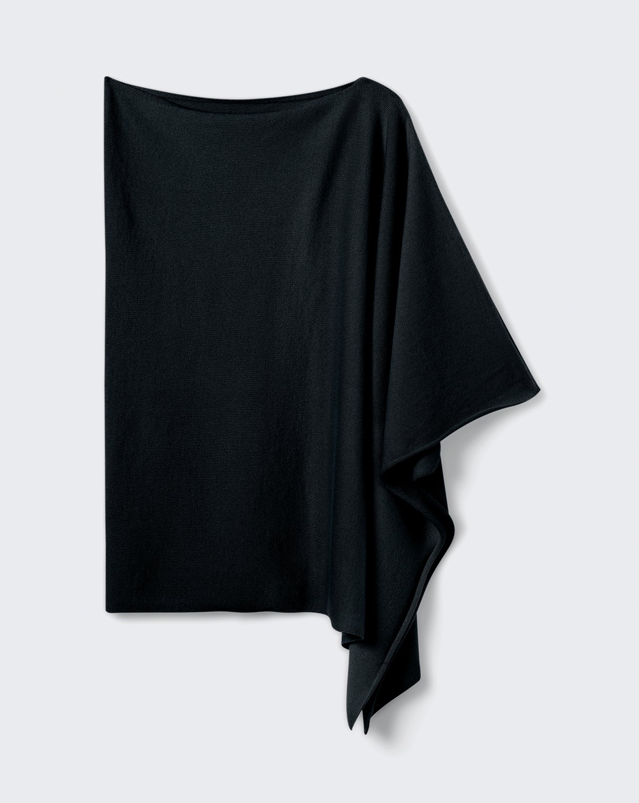 Poncho long-NOIR-100% cachemire