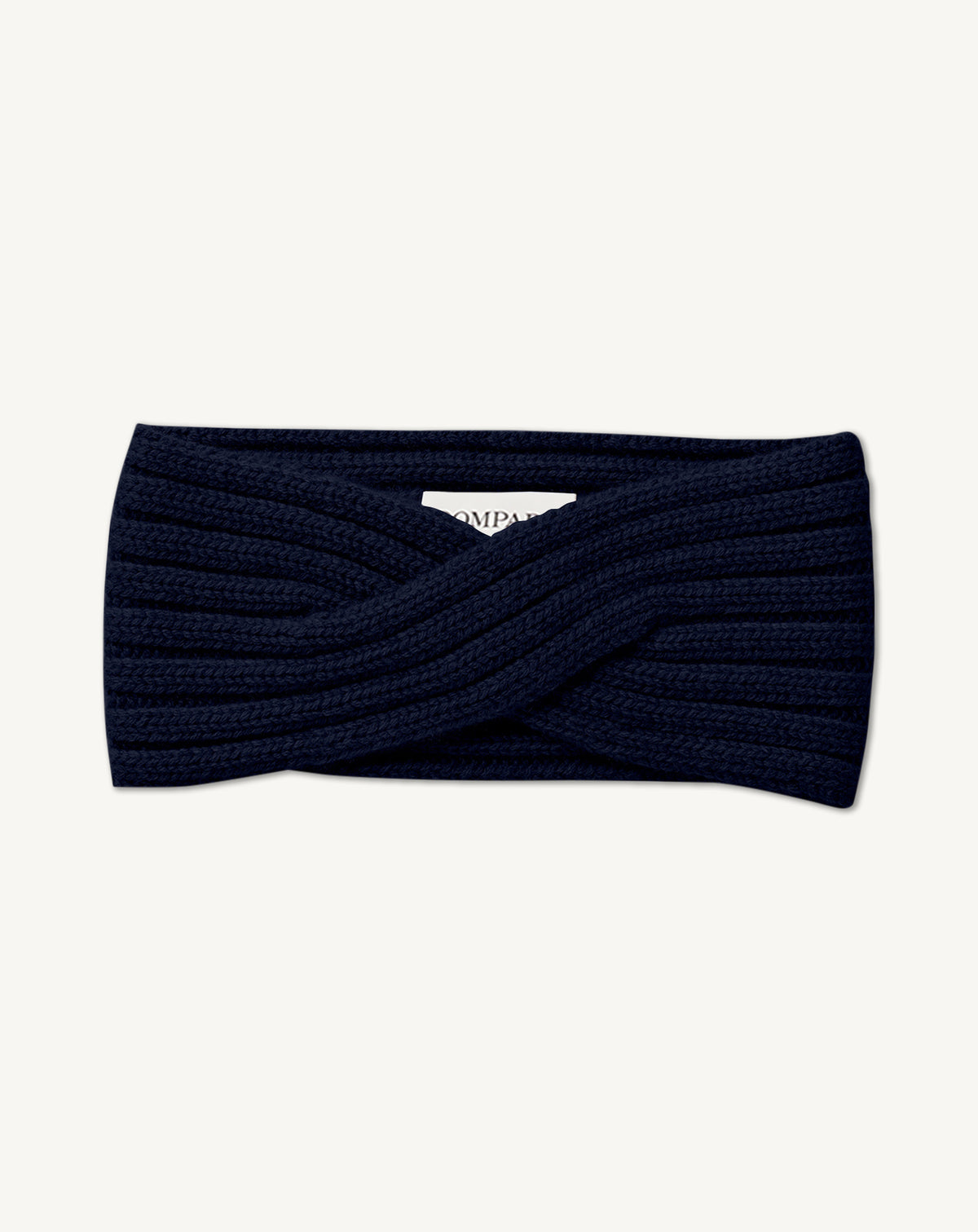 Bandeau croisé à côtes-MARINE-100% cachemire