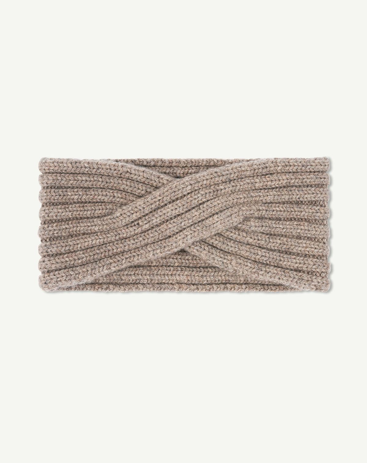 Bandeau croisé à côtes-MILLET-100% cachemire