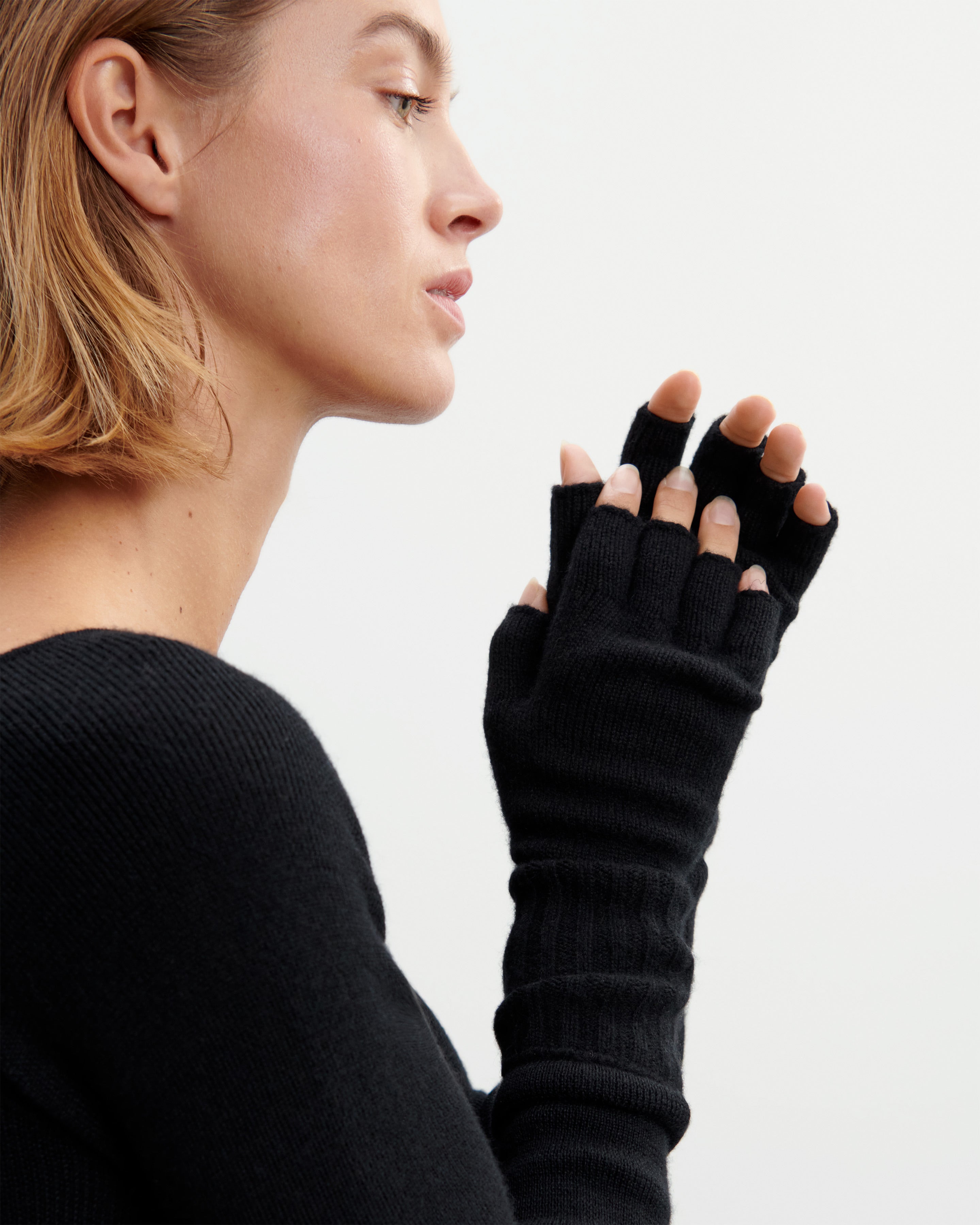 Mitaines-NOIR-100% cachemire