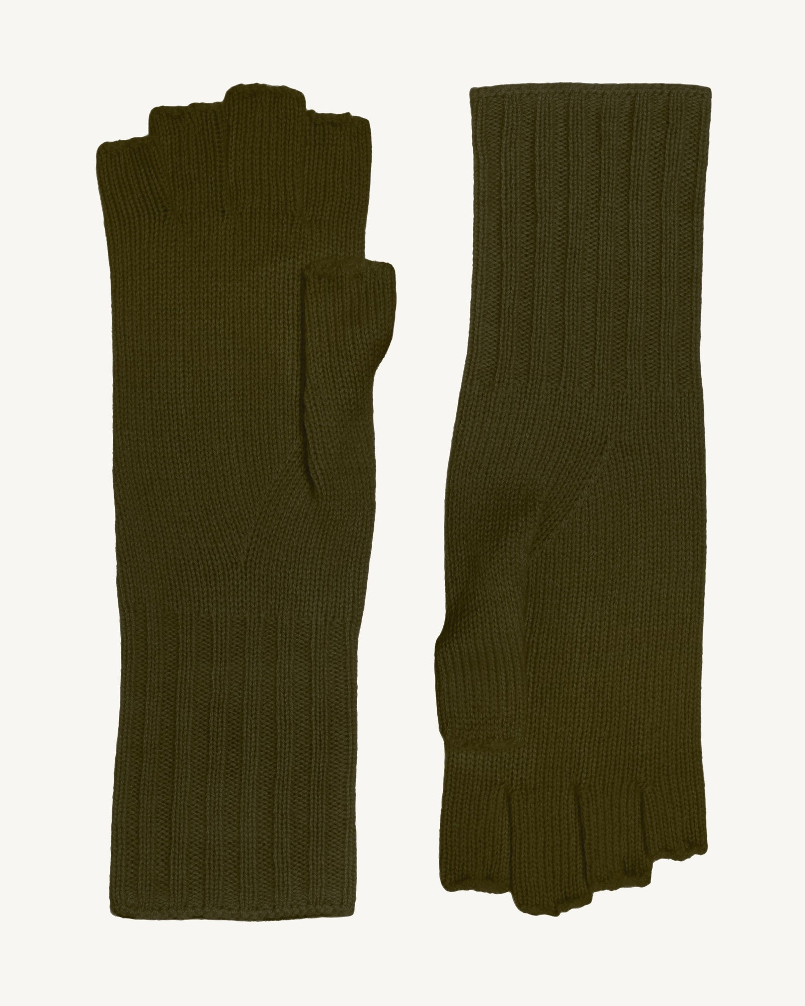 Mitaines-KAKI KOMBU-100% cachemire
