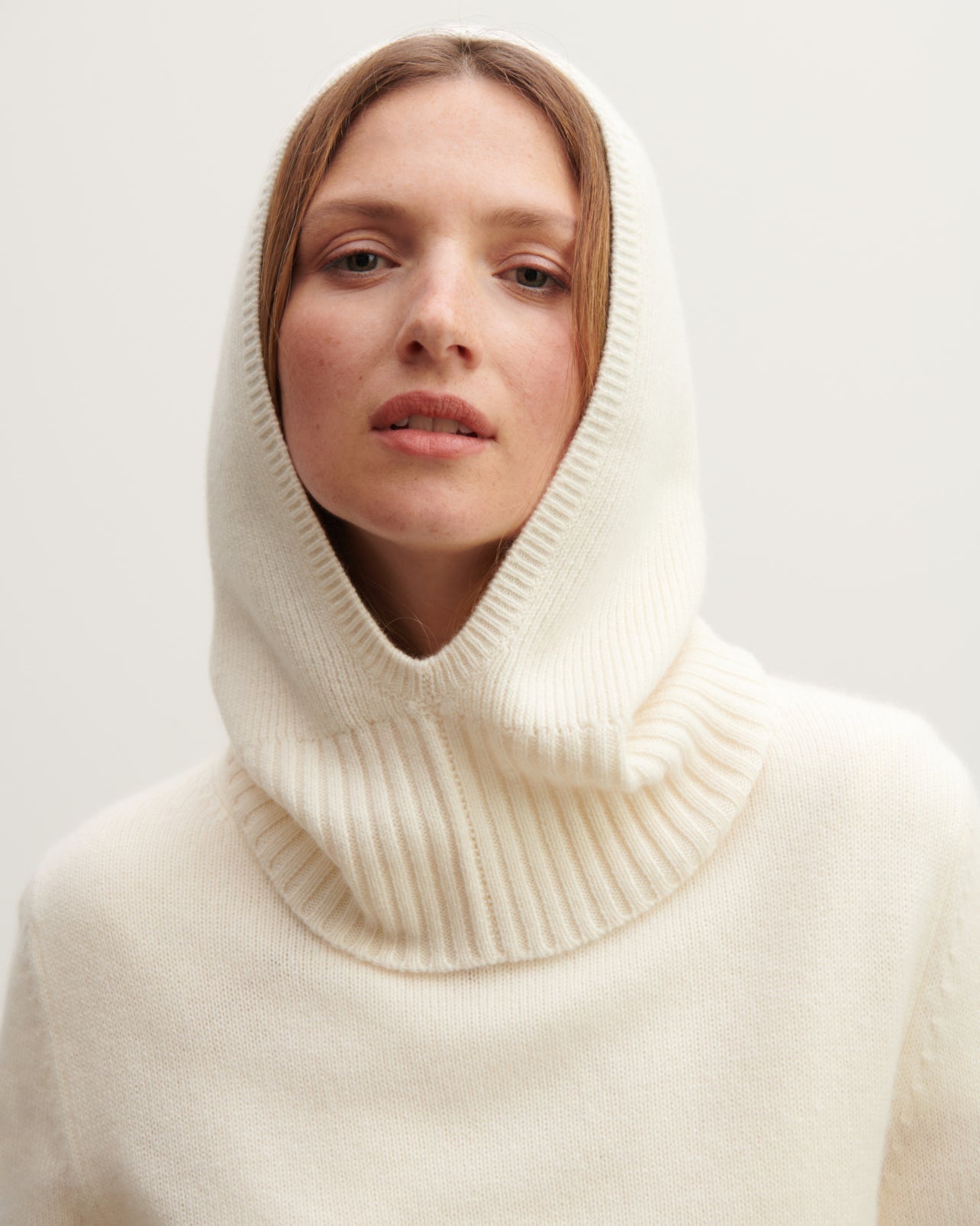 Cagoule-NATUREL-100% cachemire