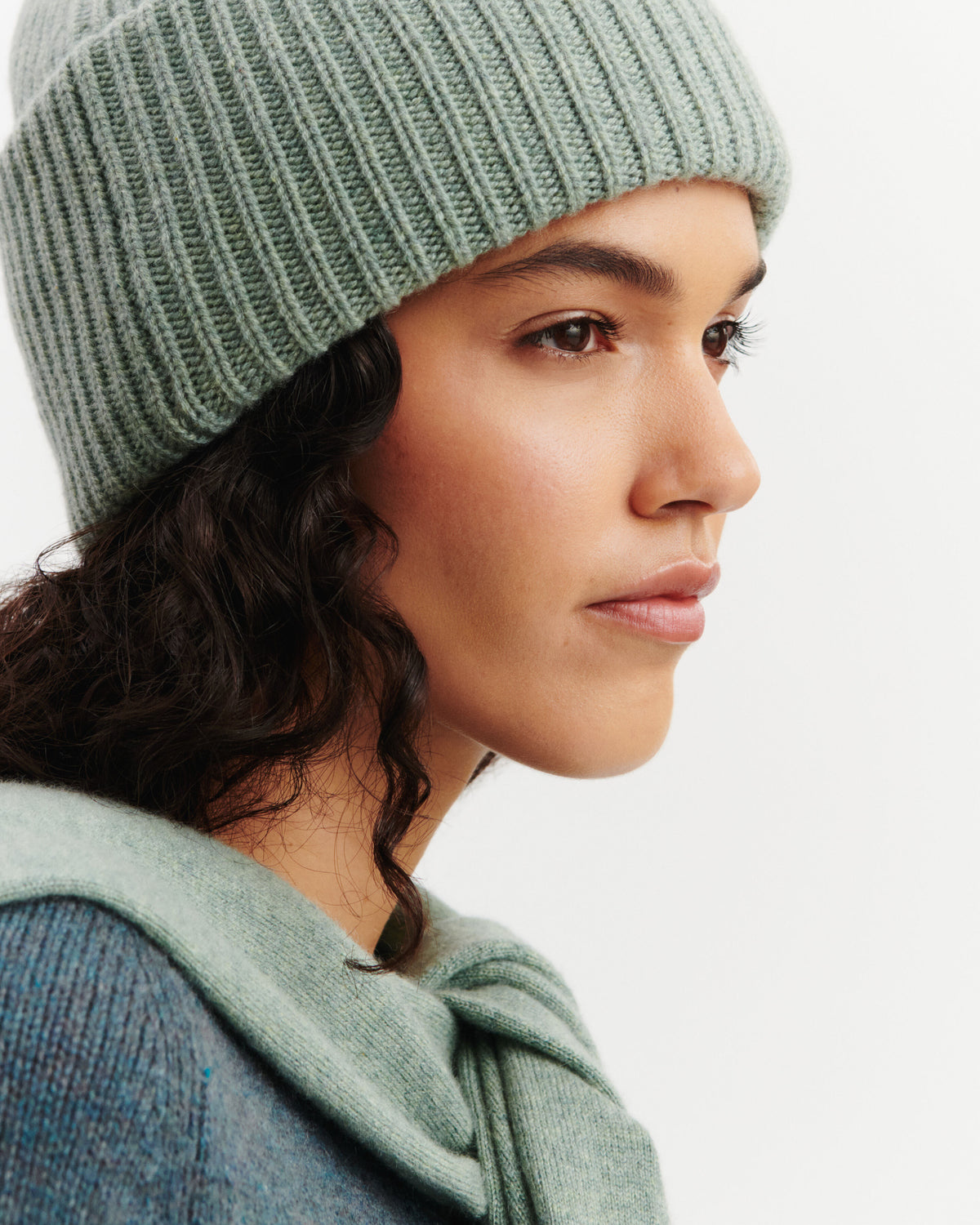 Bonnet Tim-VERT DE GRIS-100% cachemire