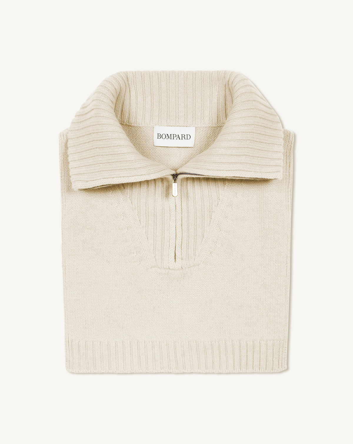 Plastron col camionneur-NATUREL-100% cachemire
