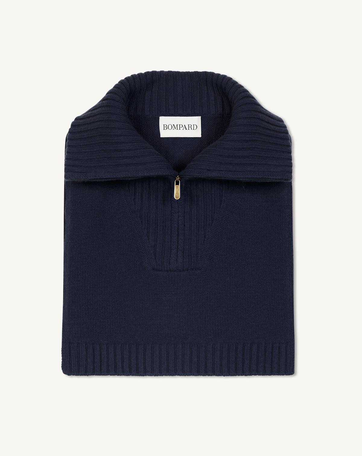 Plastron col camionneur-MARINE-100% cachemire