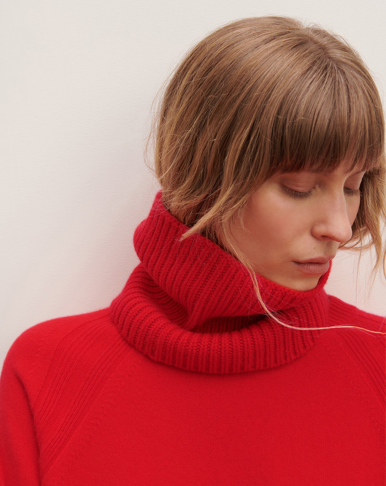 Tour de cou 12 fils-ROUGE GORGE-100% cachemire