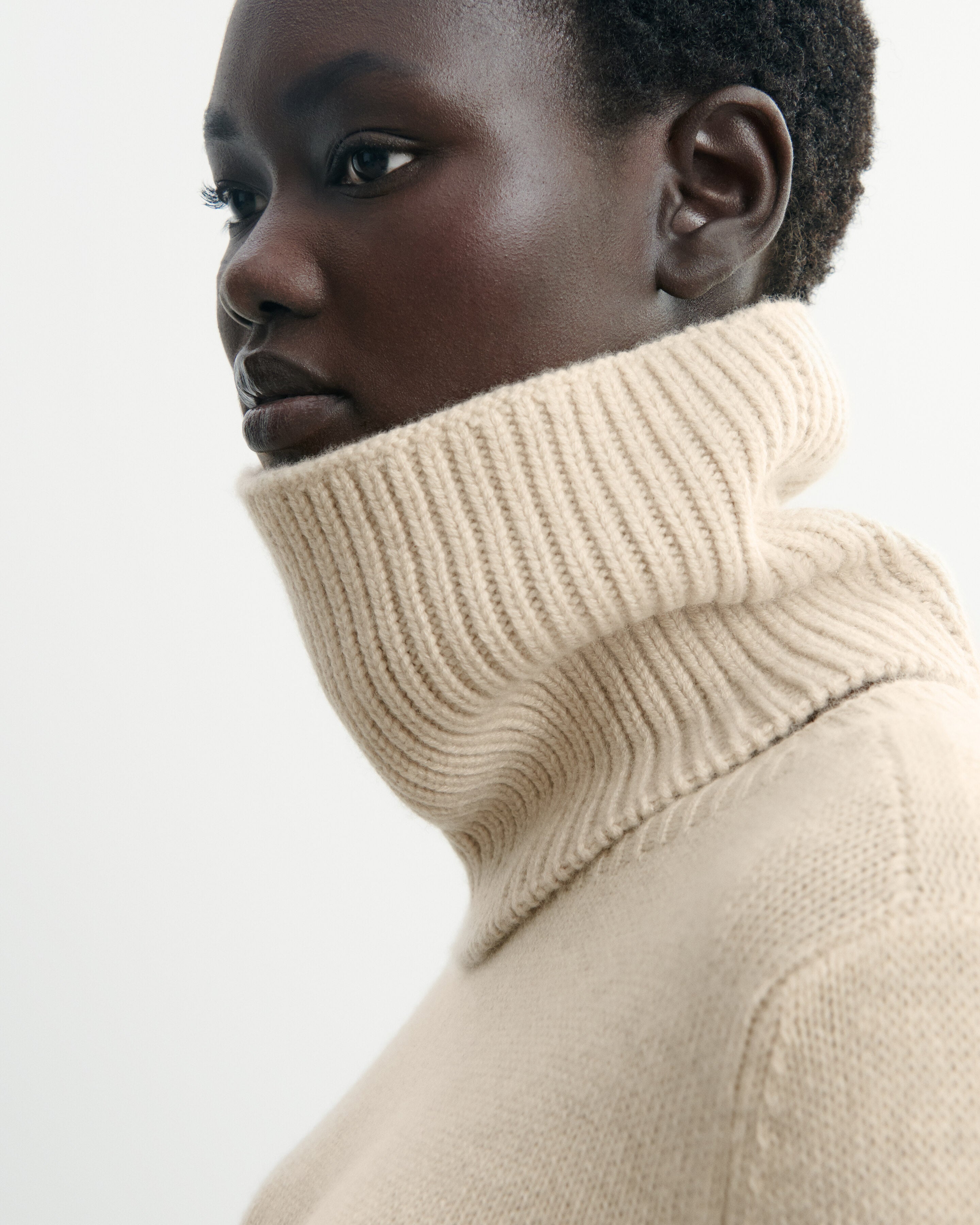 Tour de cou 12 fils en Cachemire Mixte avoine | Eric Bompard