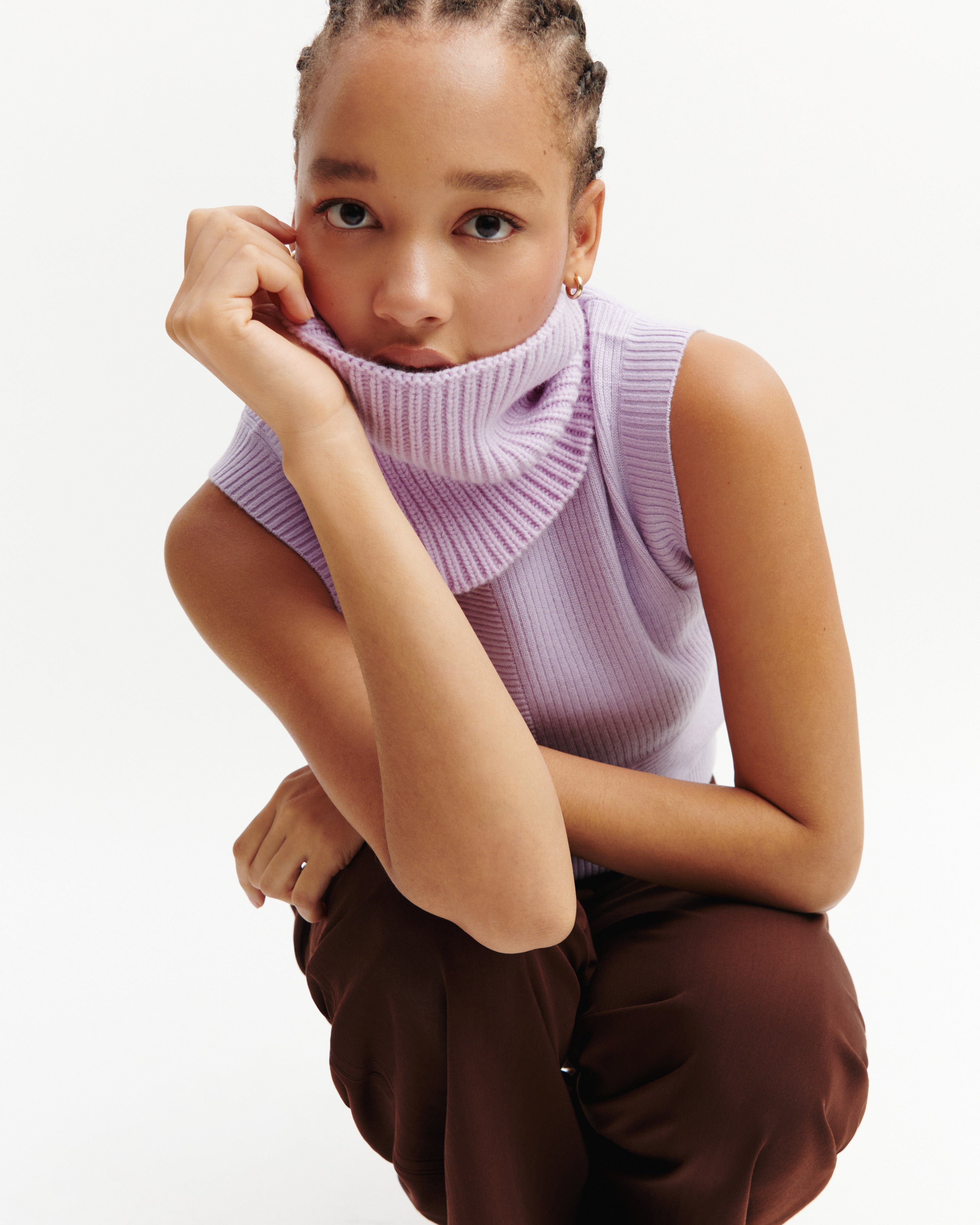 12-ply snood in Cashmere Mix hyacinth | Eric Bompard
